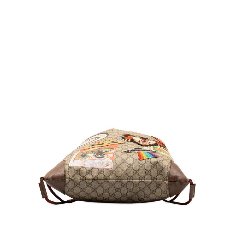 Gucci GG Supreme Courrier Drawstring Backpack SHG qBcRPL LuxeDH