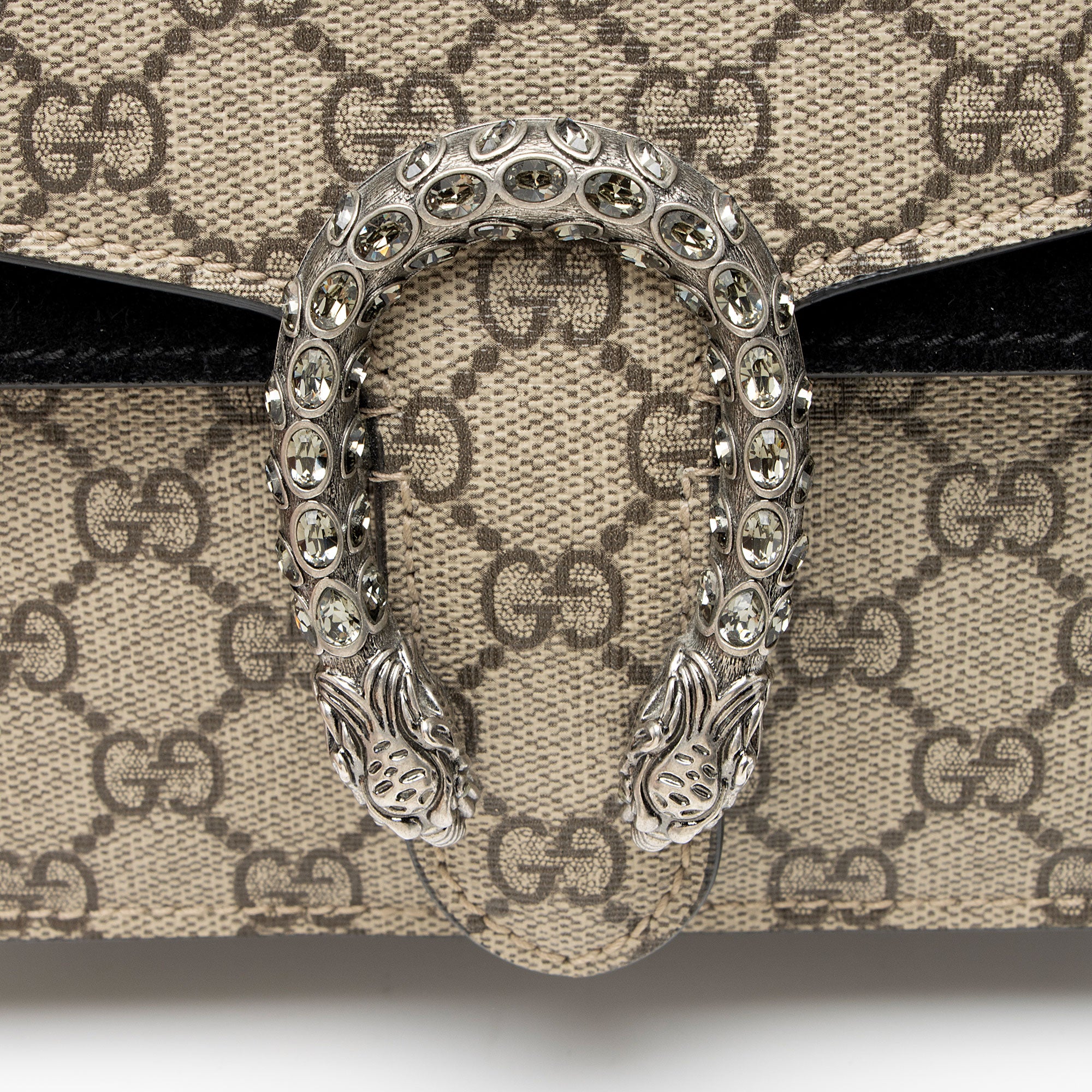 Gucci GG Supreme Crystal Dionysus Medium E/W Shoulder Bag