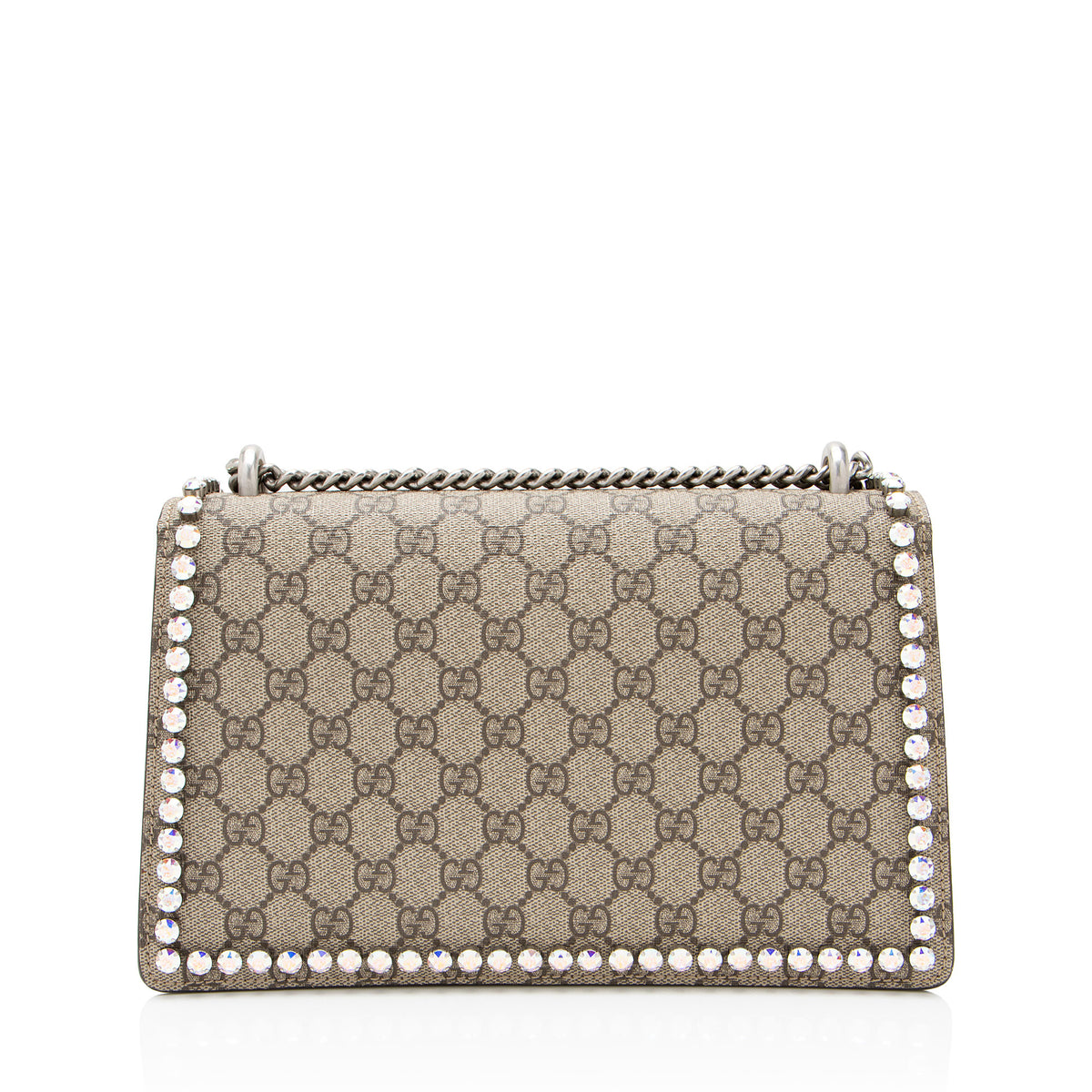 Gucci GG Supreme Crystal Studded Dionysus Medium Shoulder Bag