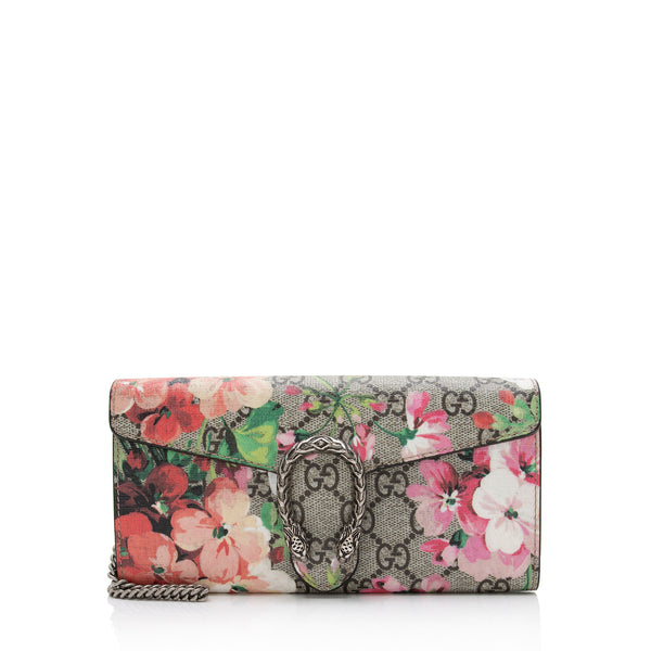 Gucci GG Supreme Blooms Dionysus Mini Wallet on Chain Bag (SHF-I8Vu9w)