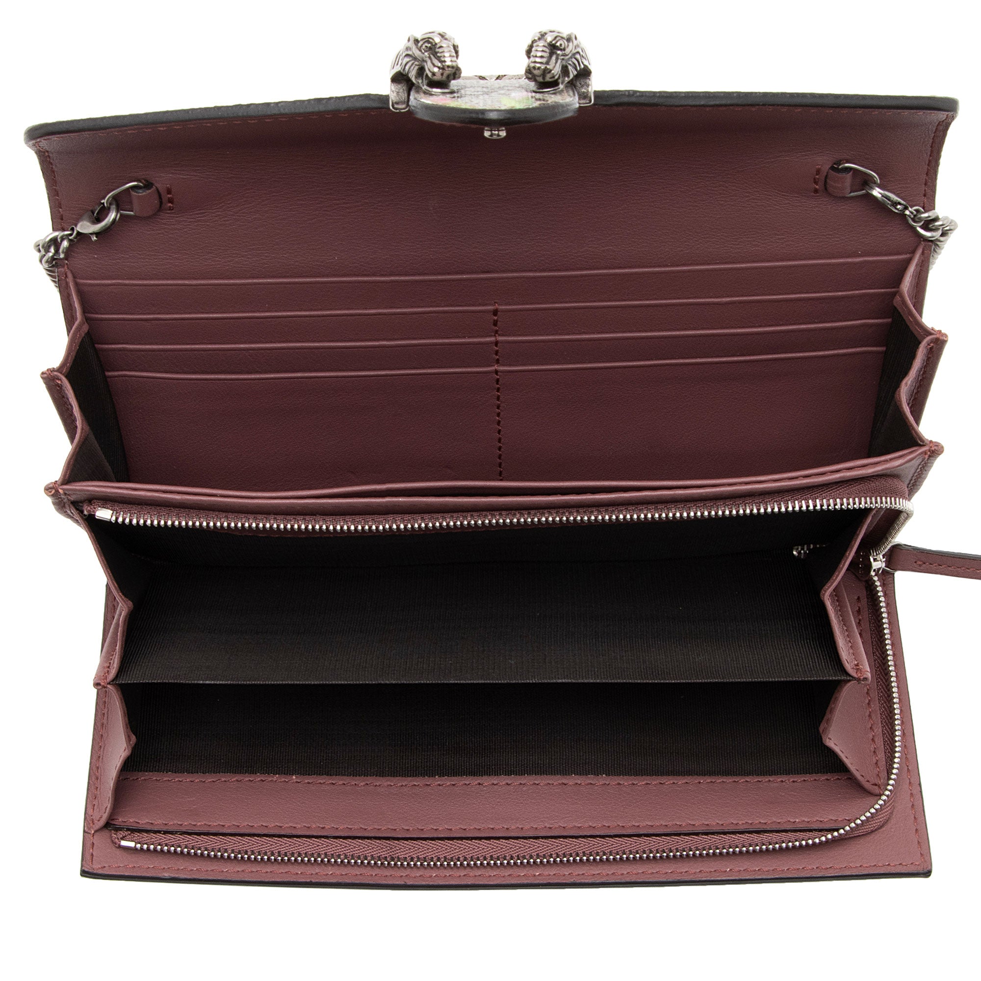 Gucci GG Supreme Blooms Dionysus Mini Wallet on Chain Bag (SHF-I8Vu9w)