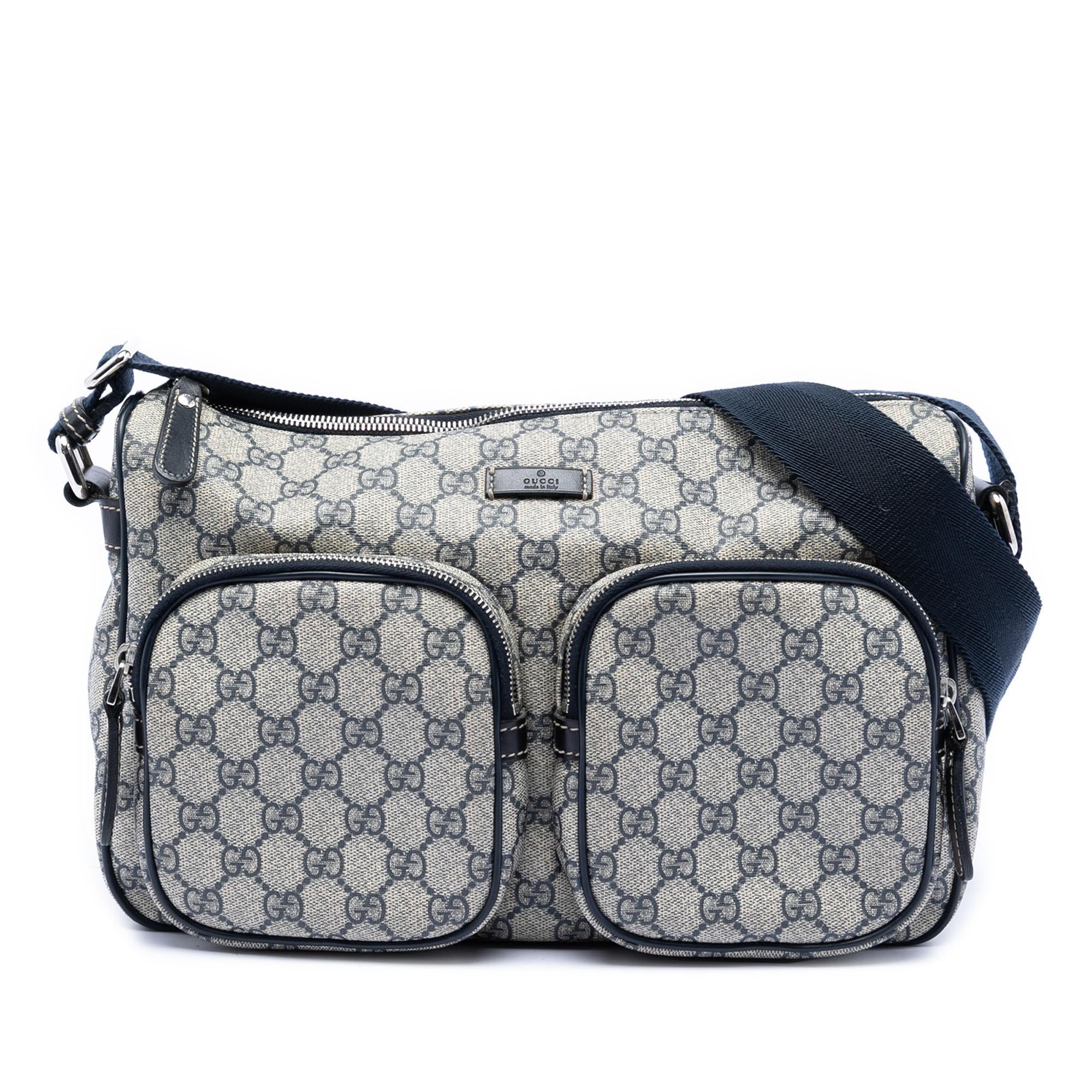 Gucci GG Supreme Double Pocket Crossbody