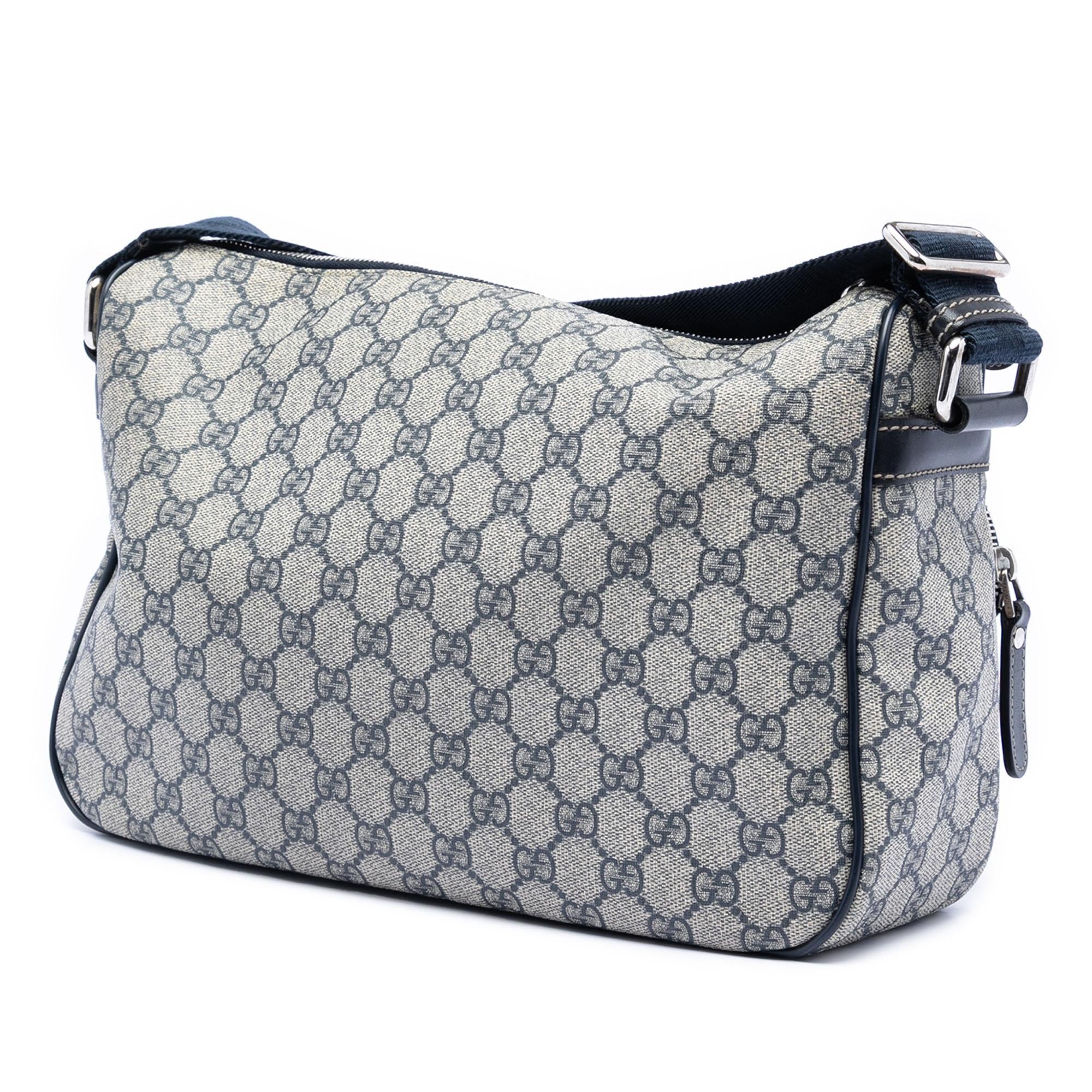 Gucci GG Supreme Double Pocket Crossbody