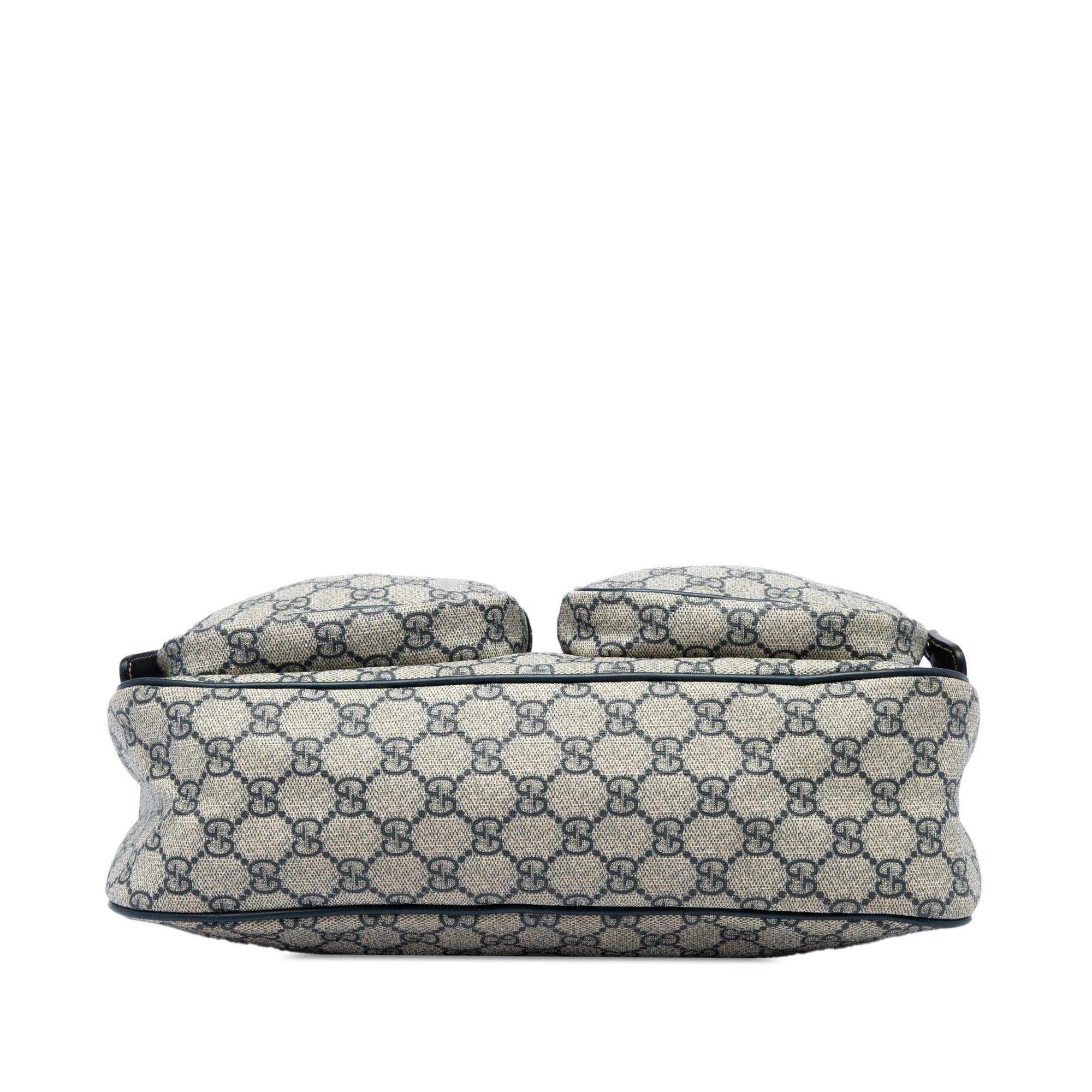 Gucci GG Supreme Double Pocket Crossbody