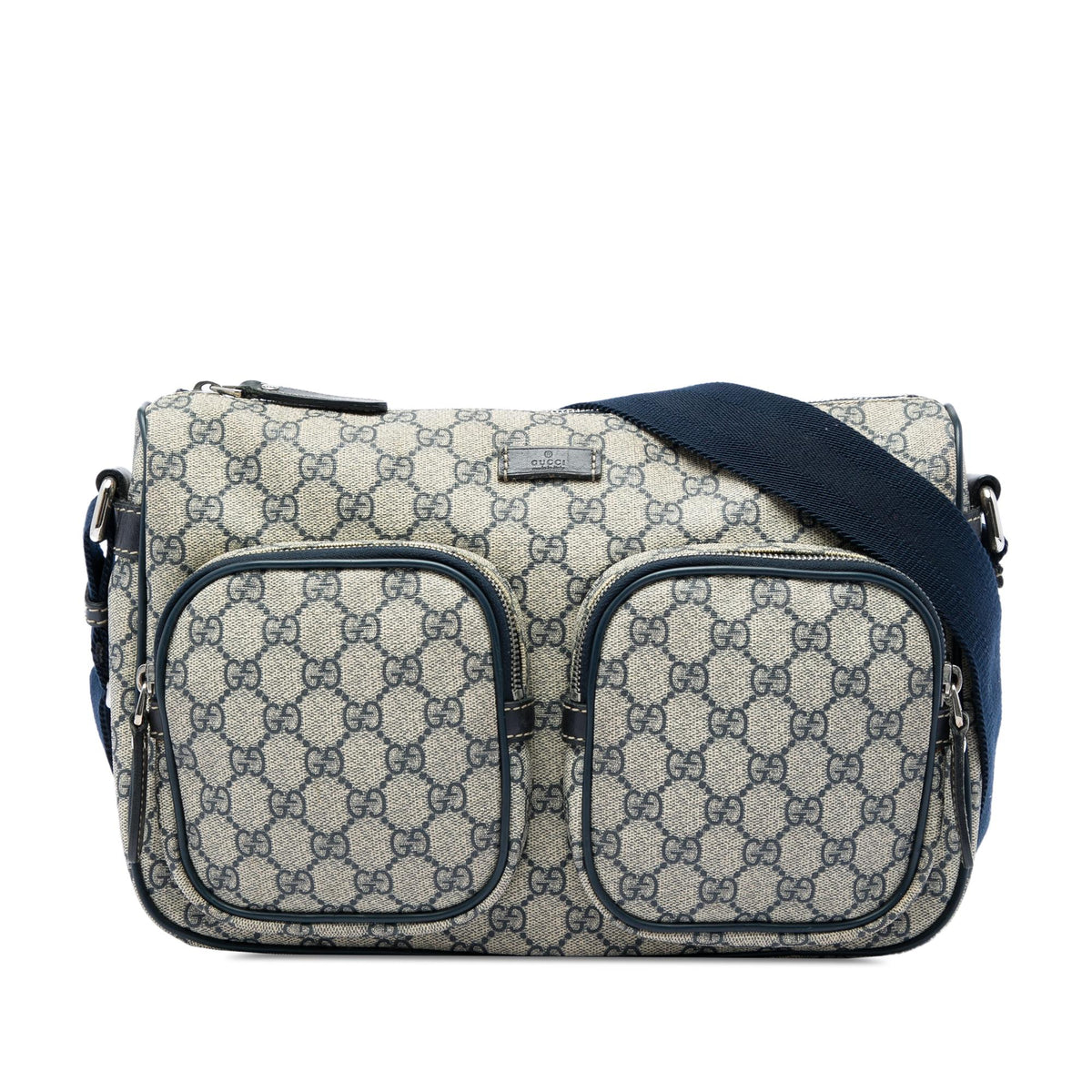 Gucci GG Supreme Double Pocket Crossbody