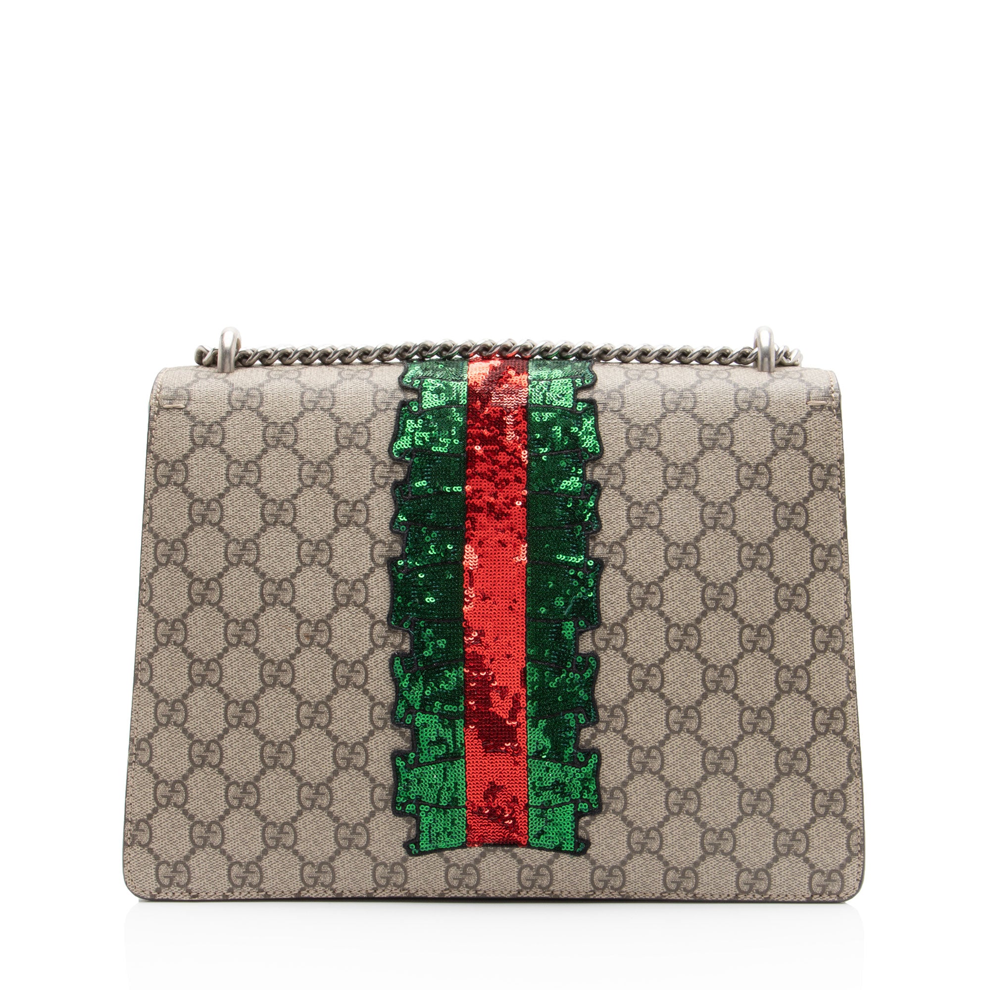 Gucci GG Supreme Embellished Dionysus Large Shoulder Bag