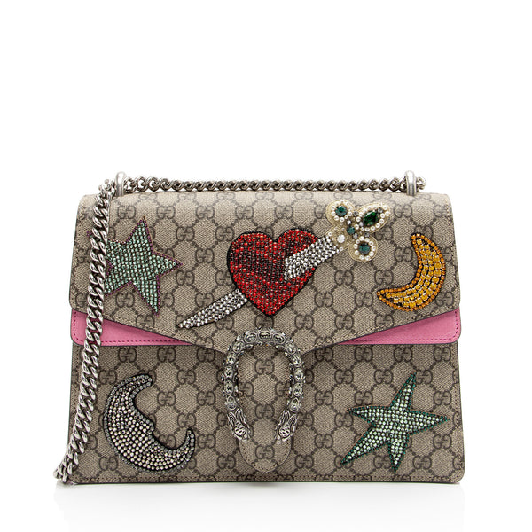 Gucci GG Supreme Embellished Dionysus Medium Shoulder Bag (SHF-oygysY)