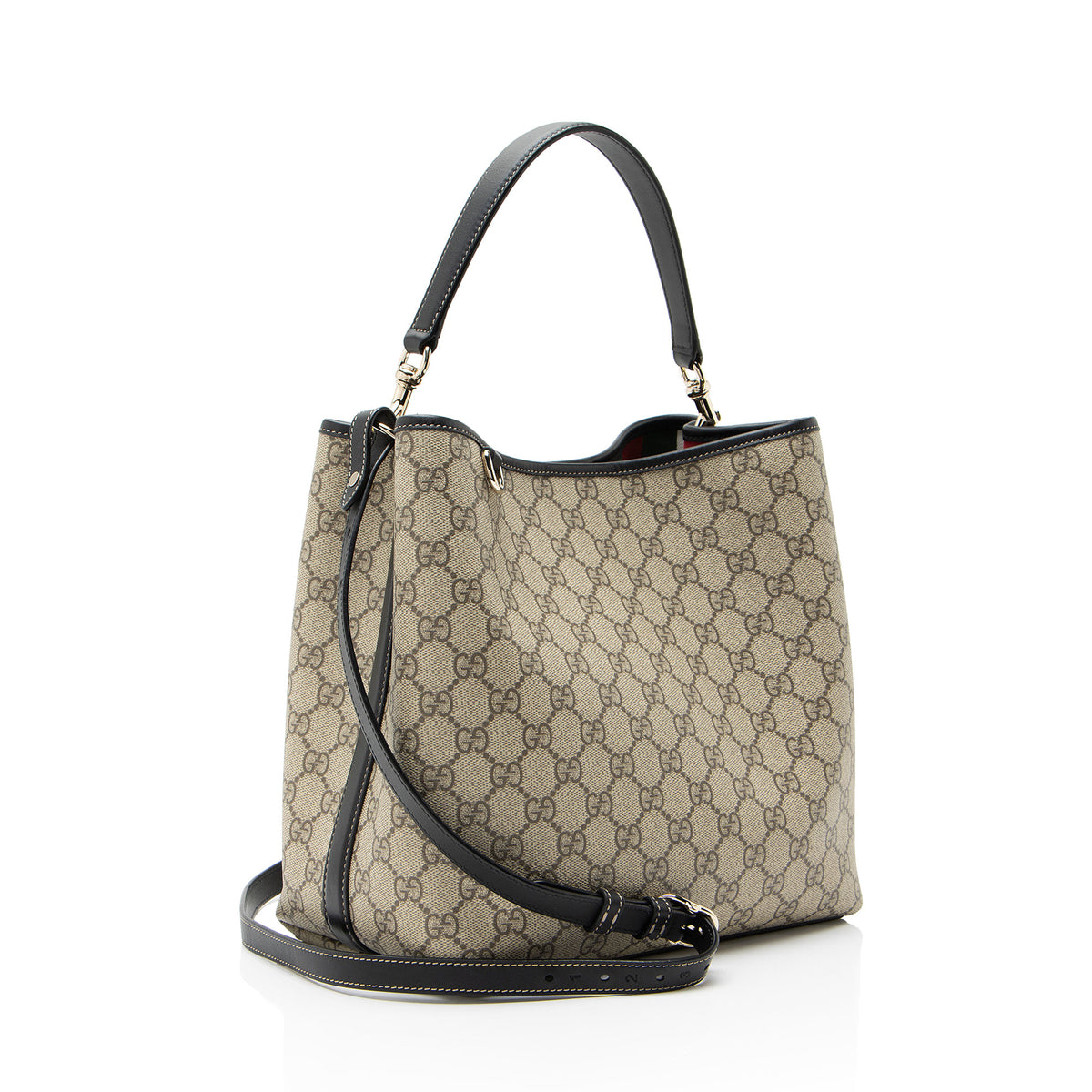 Gucci GG Supreme Emblem Medium Bucket Bag