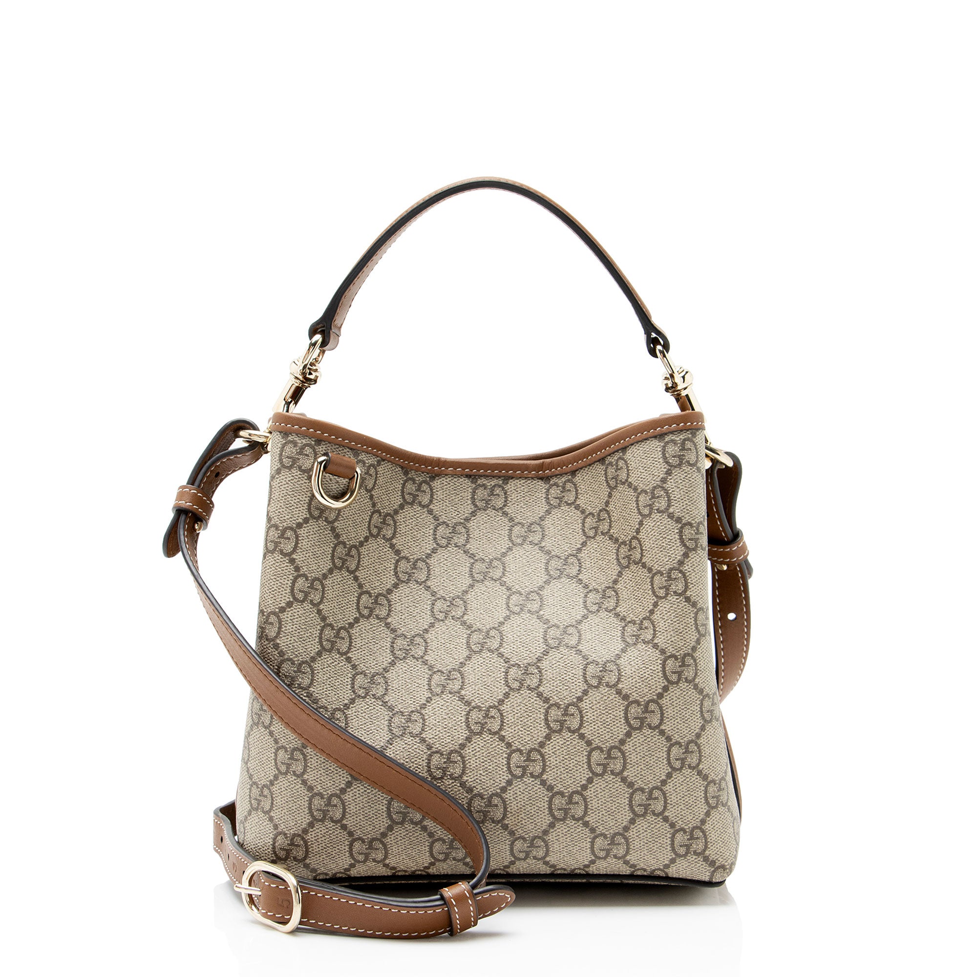 Gucci GG Supreme Emblem Small Bucket Bag
