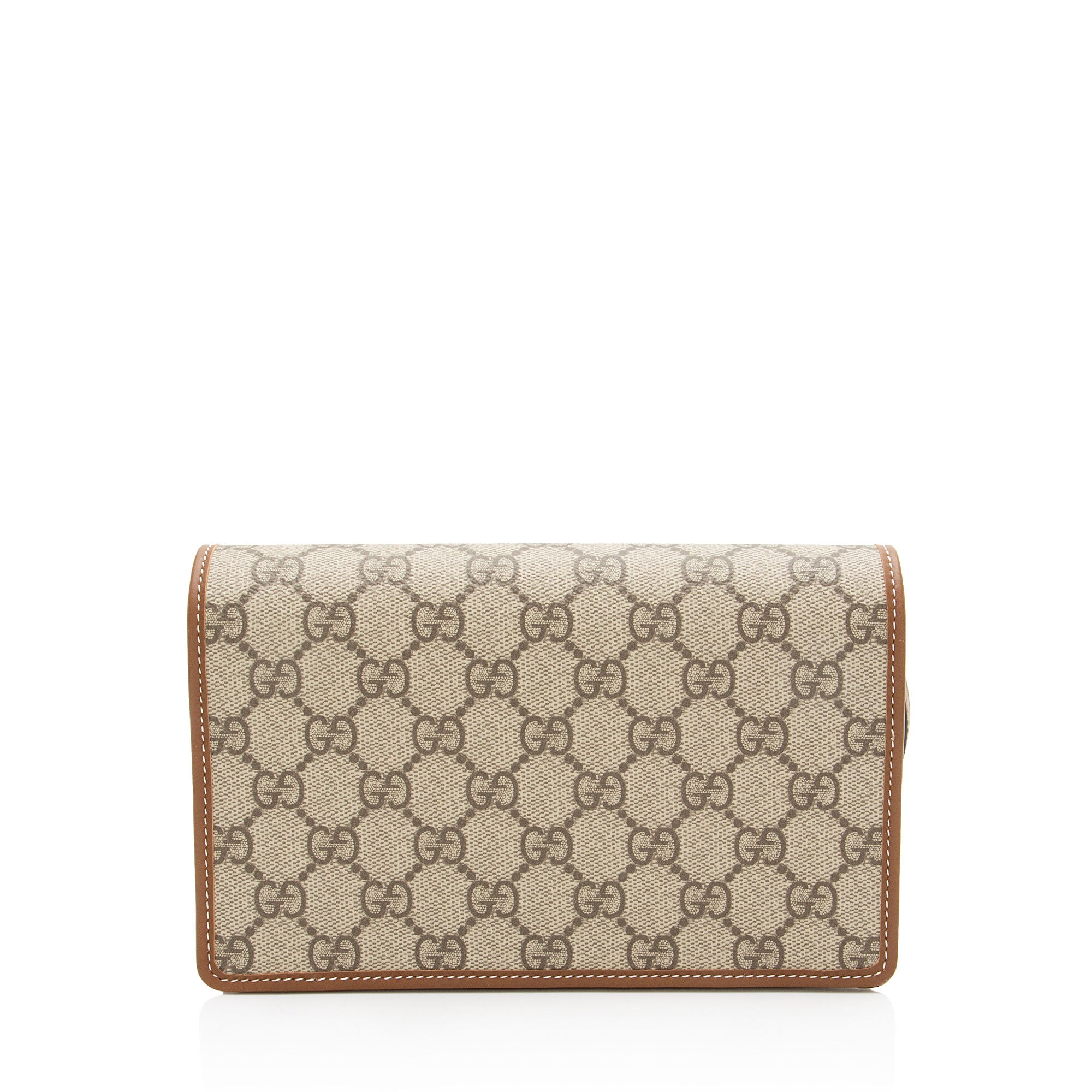 Gucci GG Supreme Emblem Wallet on Strap