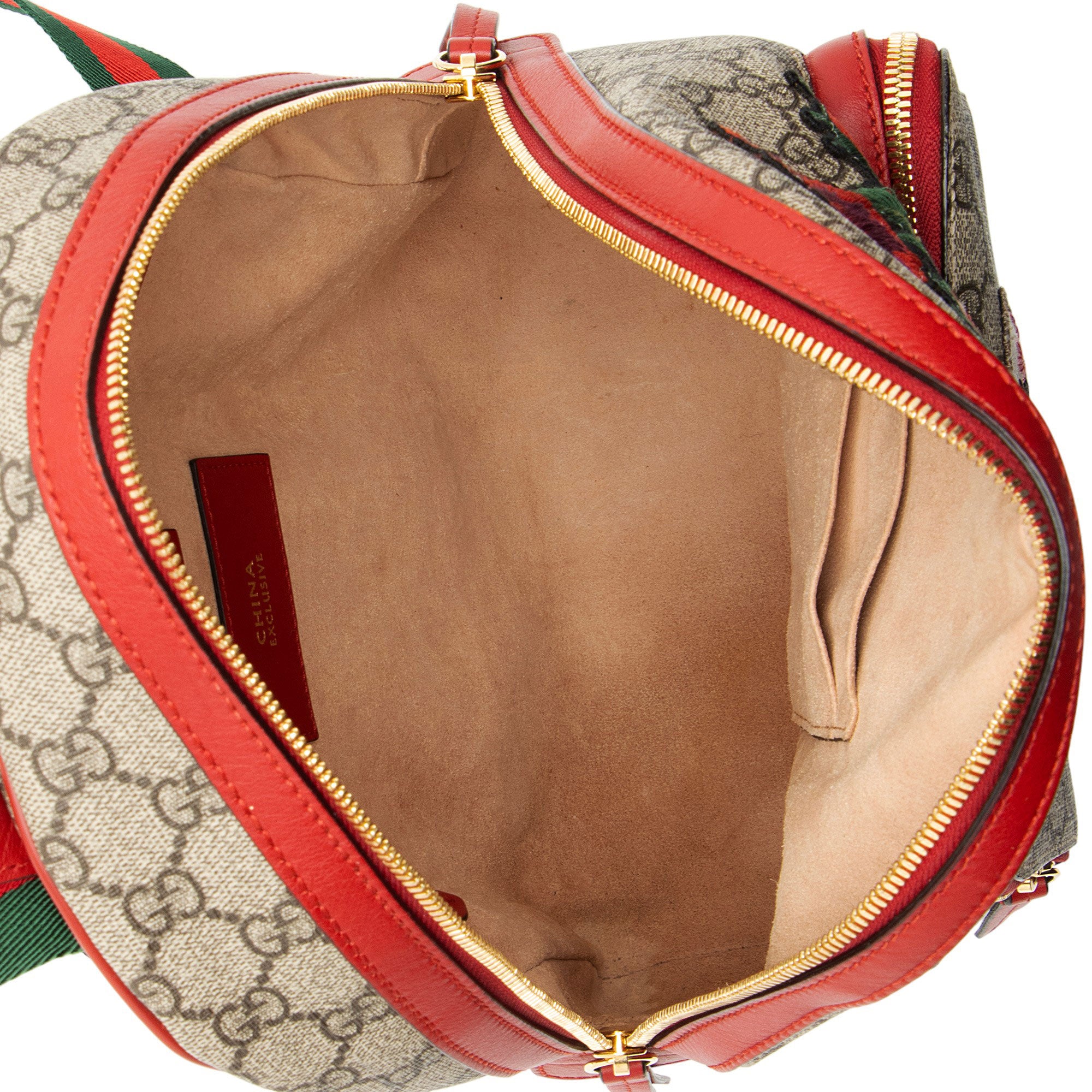 Gucci GG Supreme Embroidered Heart Roses Day Small Backpack