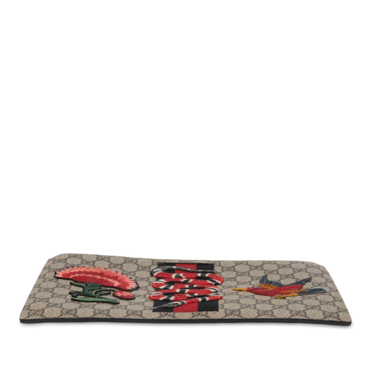 Gucci GG Supreme Embroidered Kingsnake Clutch