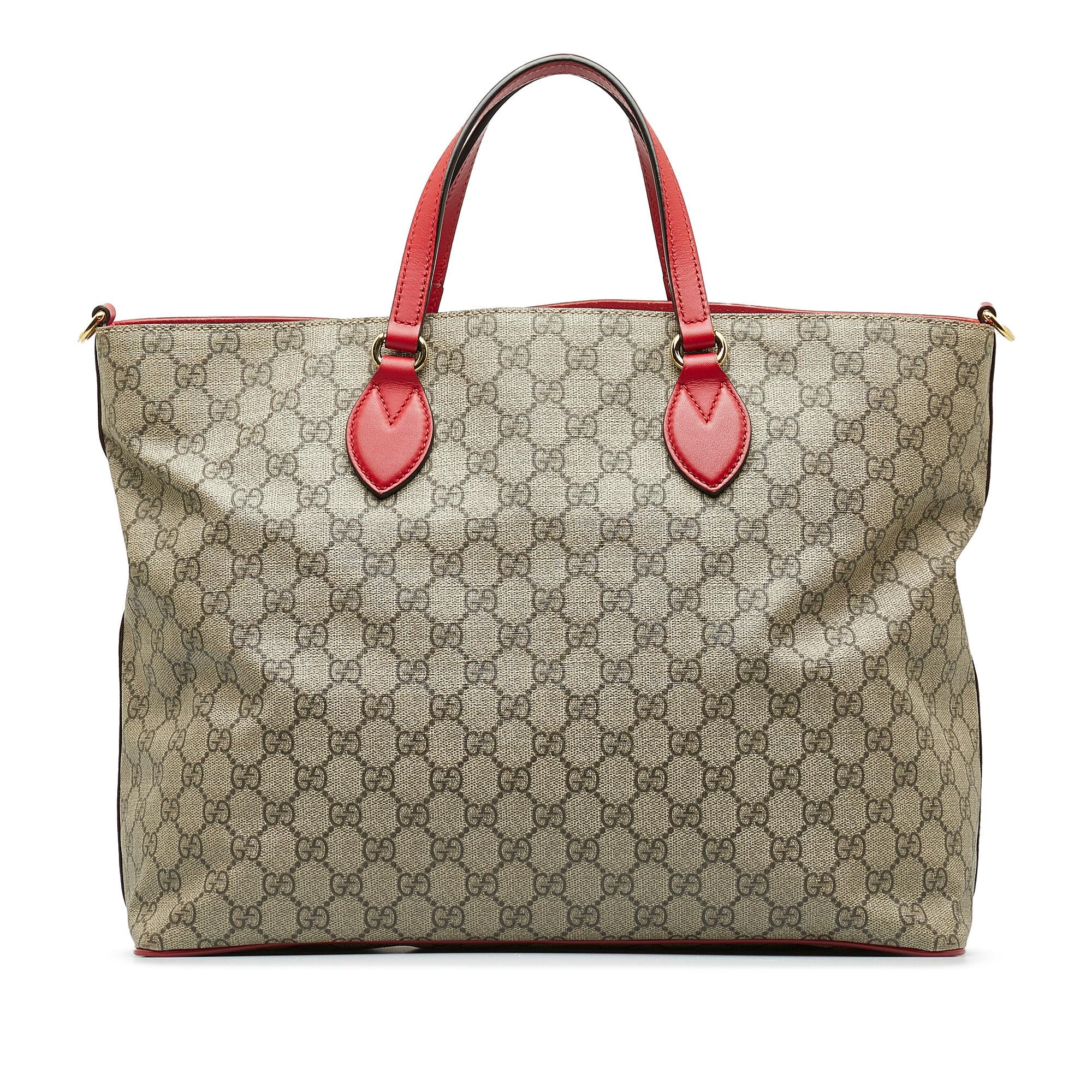 Gucci GG Supreme Embroidered Kingsnake Heart Shopper Bag (SHG-9XIapj)