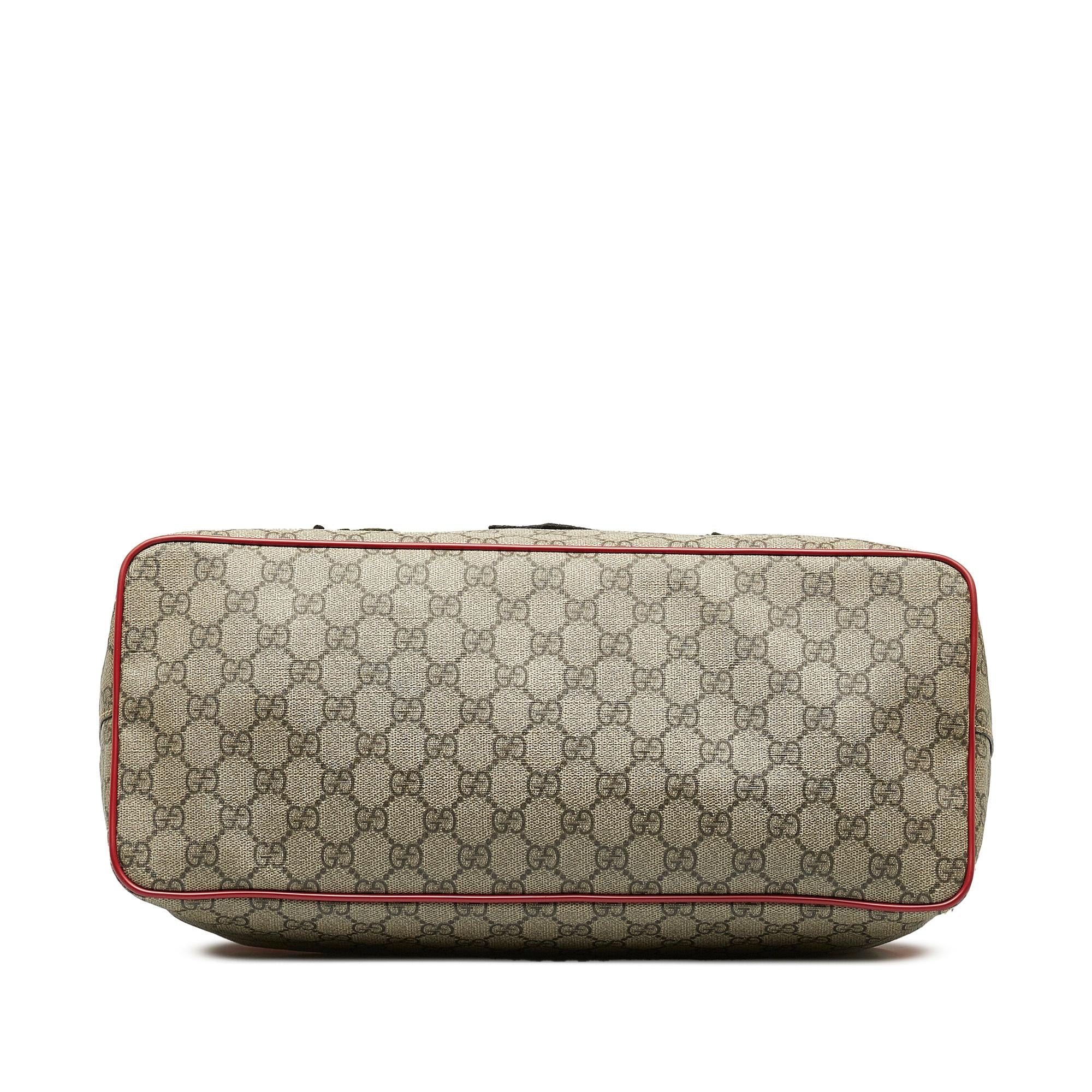 Gucci GG Supreme Embroidered Kingsnake Heart Shopper Bag (SHG-9XIapj)