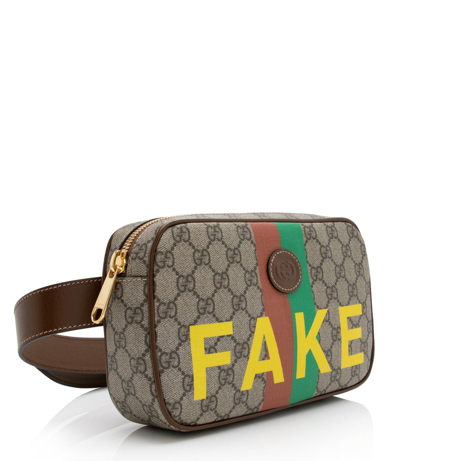 Gucci GG Supreme Fake Not Small Belt Bag Size 34 85 SHF 23260 LuxeDH