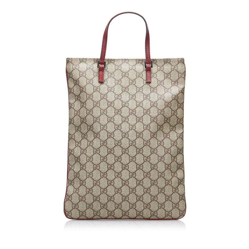 Gucci GG Supreme Flat Vertical Tote (SHG-AwXevK)