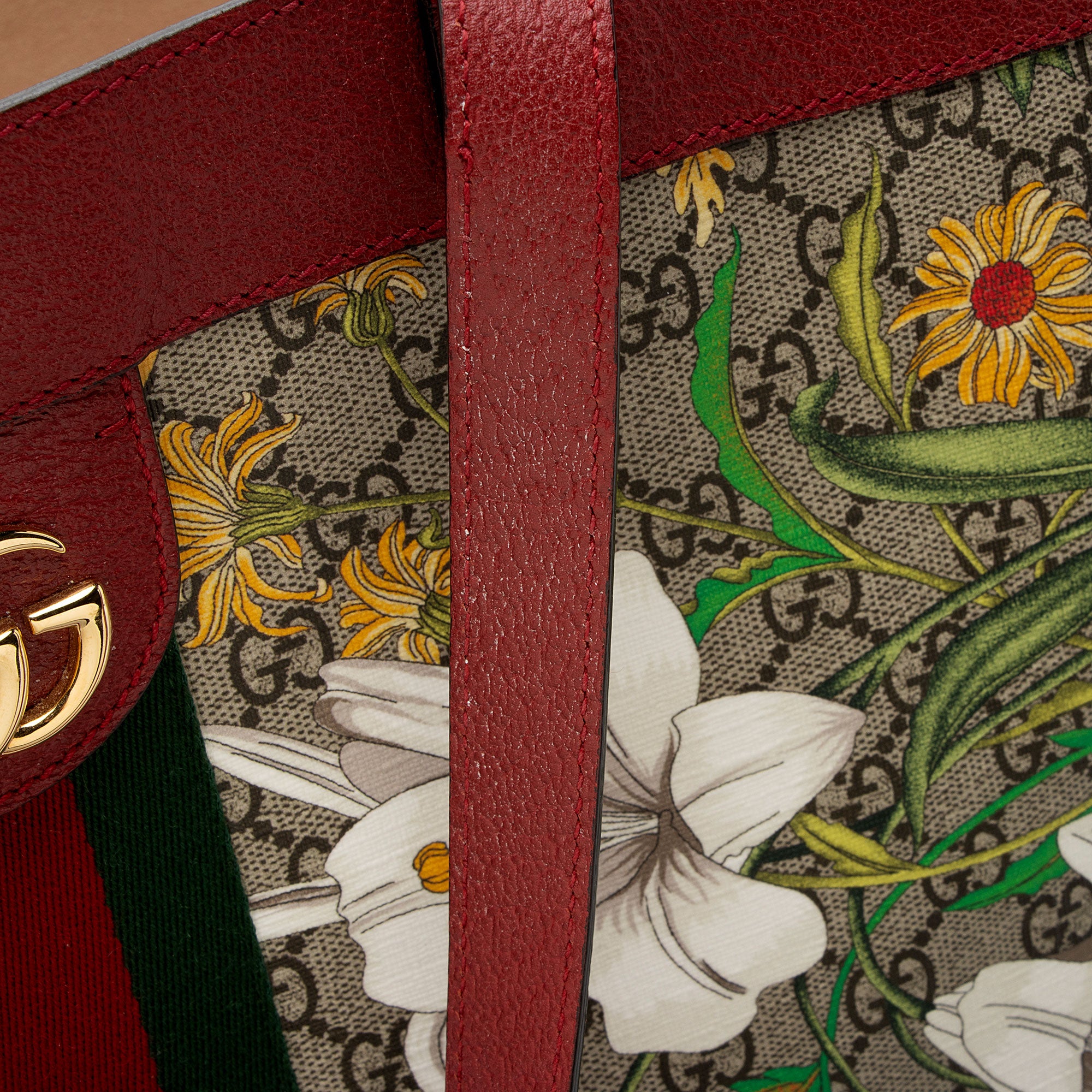 Gucci GG Supreme Flora Ophidia Medium Tote