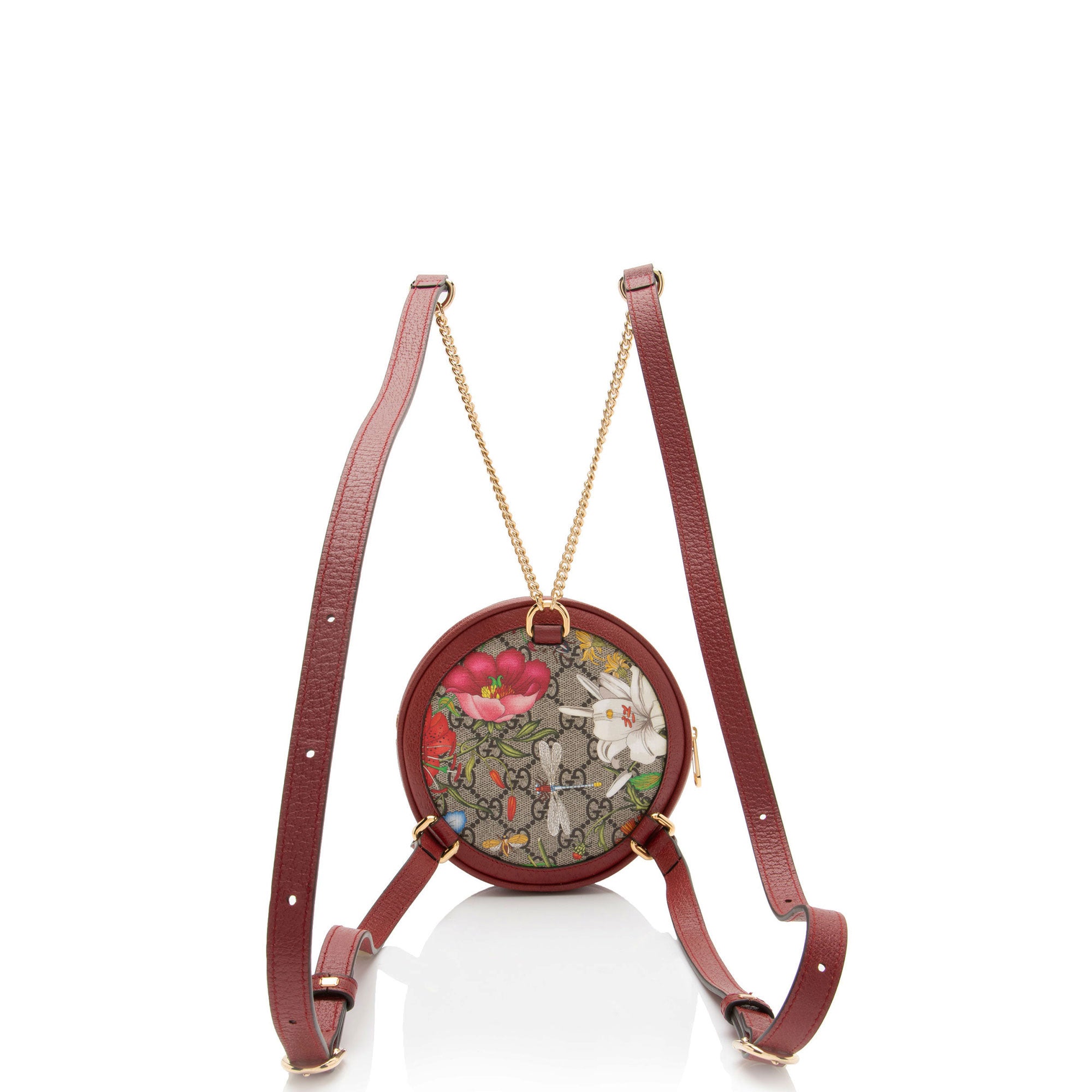Gucci GG Supreme Flora Ophidia Round Mini Backpack