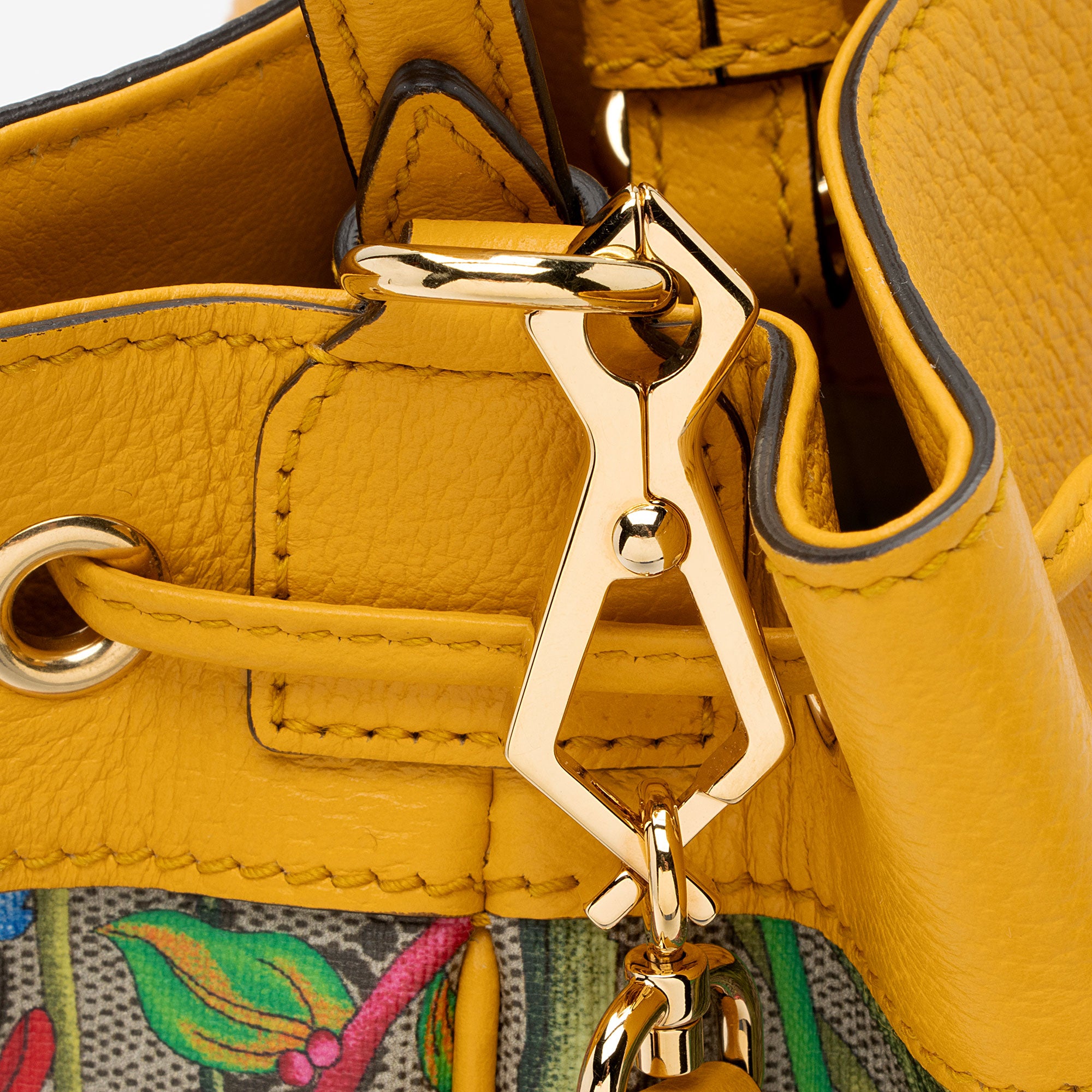 Gucci GG Supreme Flora Ophidia Small Bucket Bag (SHF-Hh7gjf)