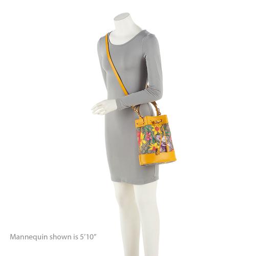 Gucci GG Supreme Flora Ophidia Small Bucket Bag (SHF-Hh7gjf)