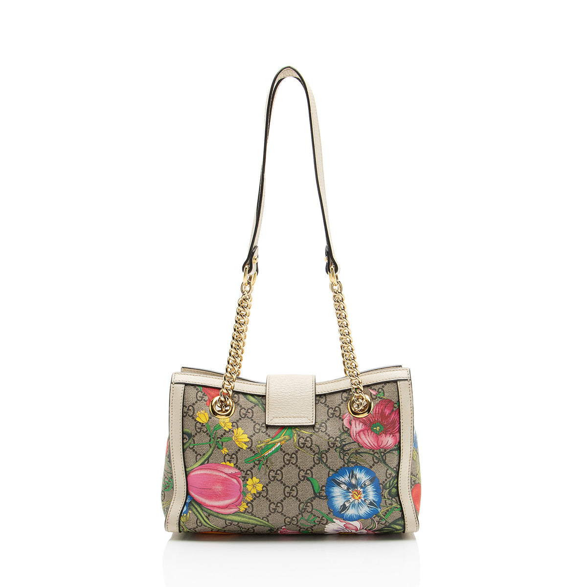 Gucci GG Supreme Flora Padlock Small Tote