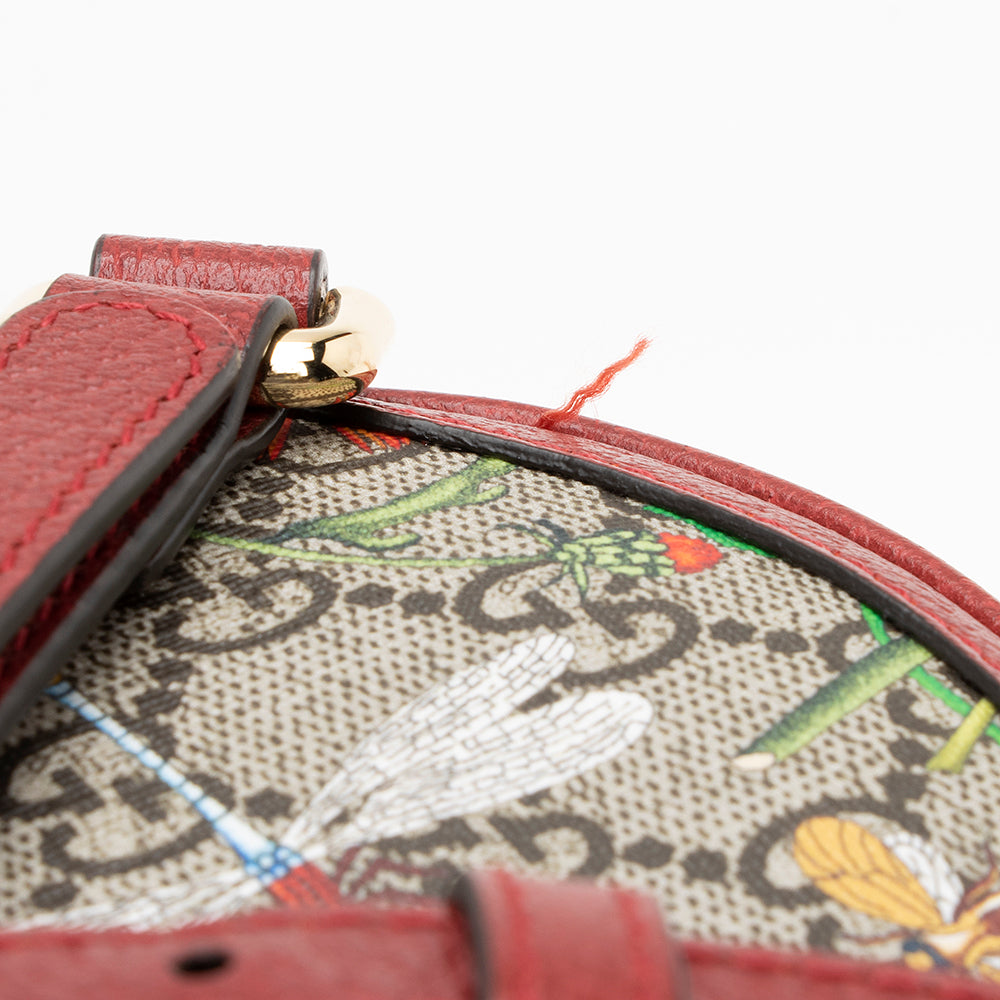 Gucci GG Supreme Flora Ophidia Round Mini Backpack (SHF-17170)