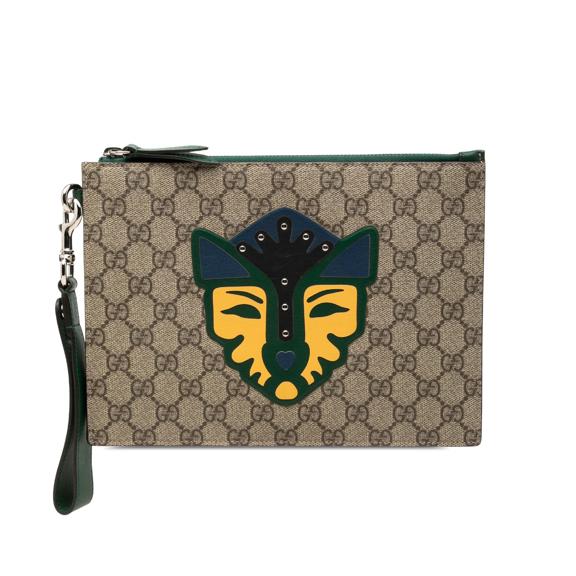 Gucci GG Supreme Fox Clutch