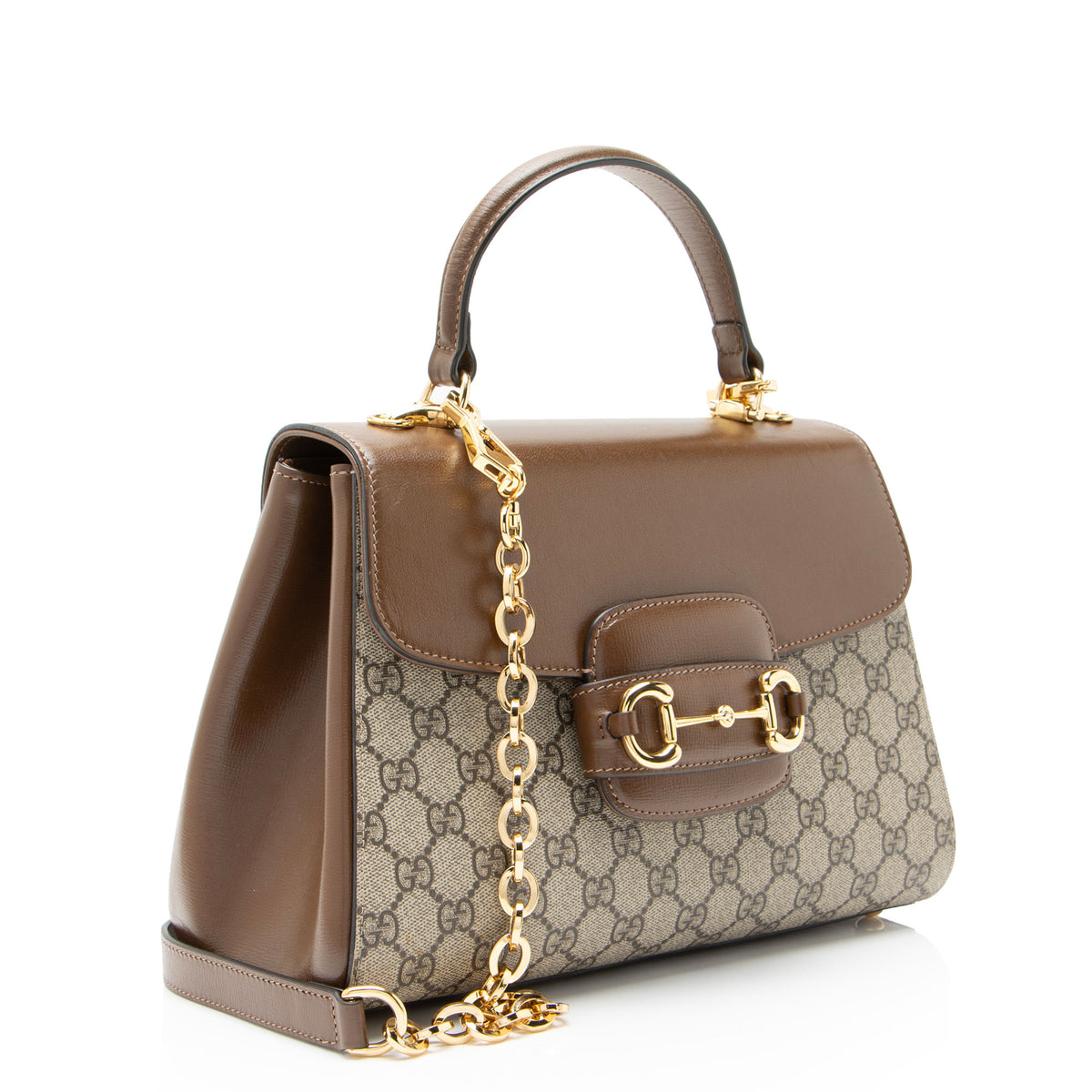 Gucci GG Supreme Horsebit 1955 Medium Chain Top Handle