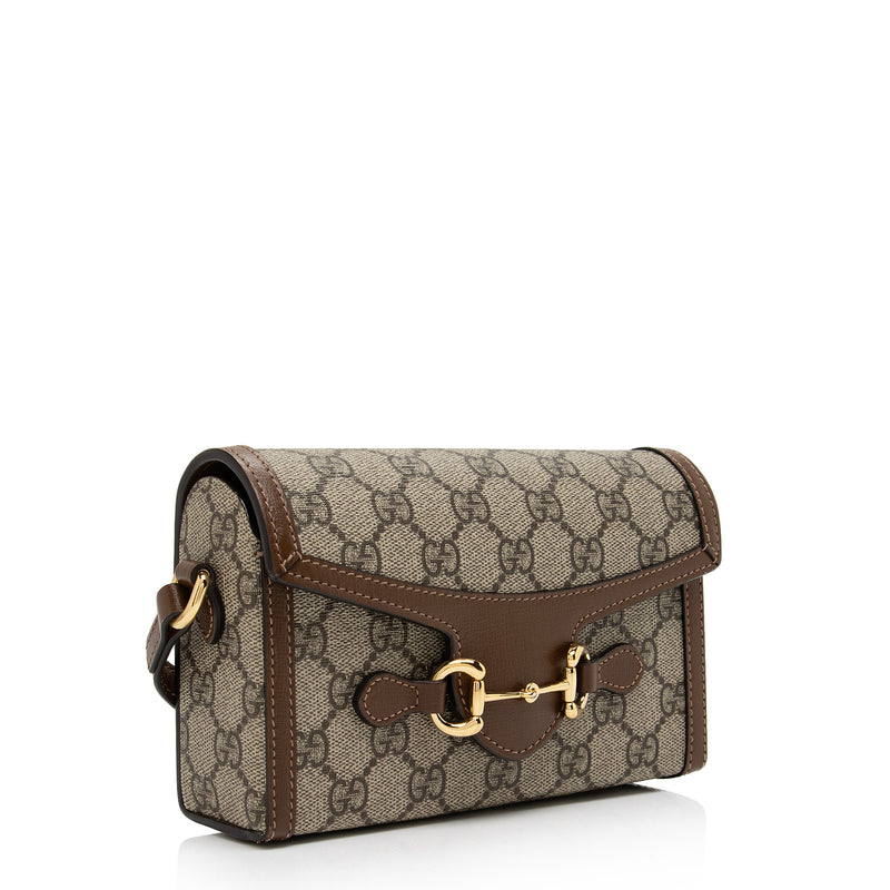 Gucci Brown Mini Horsebit 1955 Bag