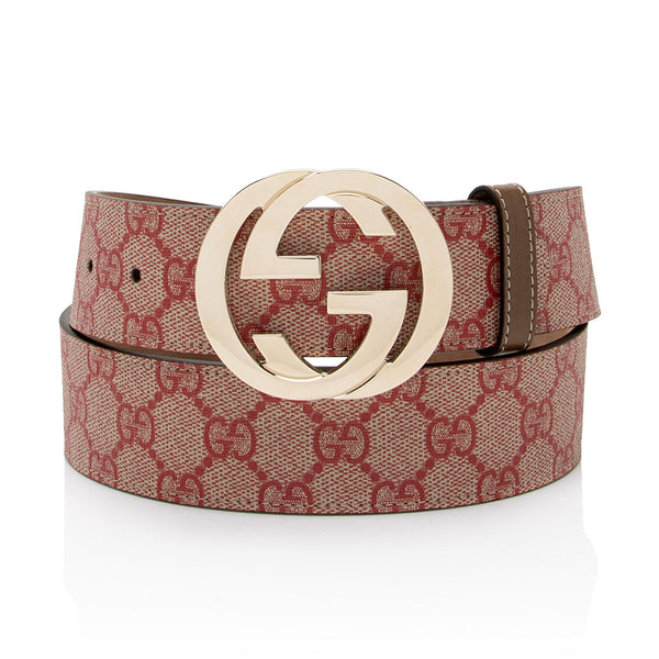 Gucci GG Supreme Interlocking G Belt - Size 36 / 90 (SHF-FX718H)