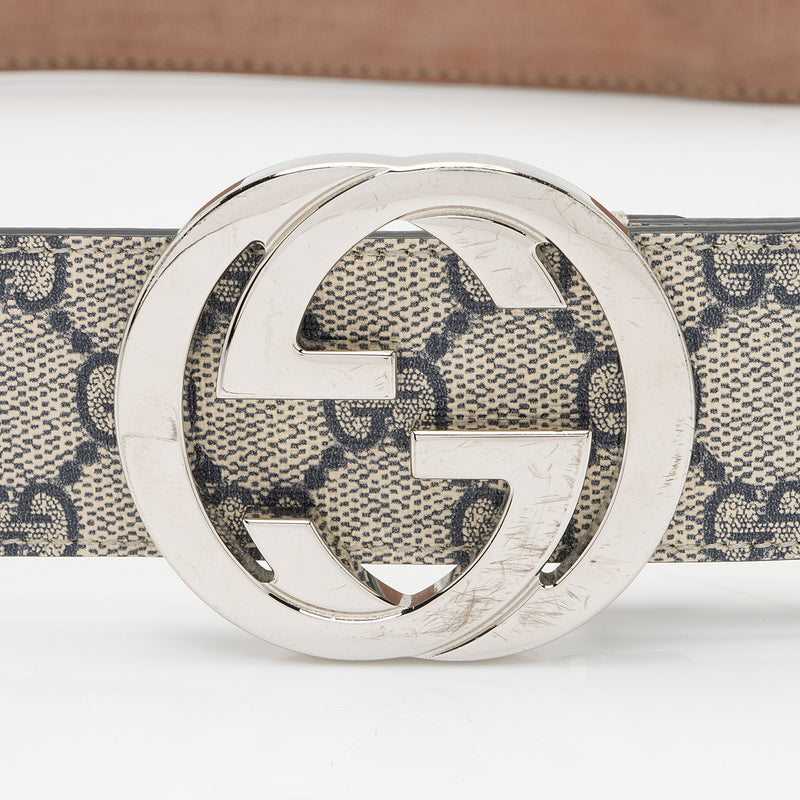 Gucci GG Supreme Interlocking G Belt Size 36 90 FINAL SALE SHF LuxeDH
