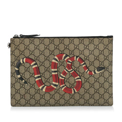 Bags, Black And Red Gucci King Snake Wallet