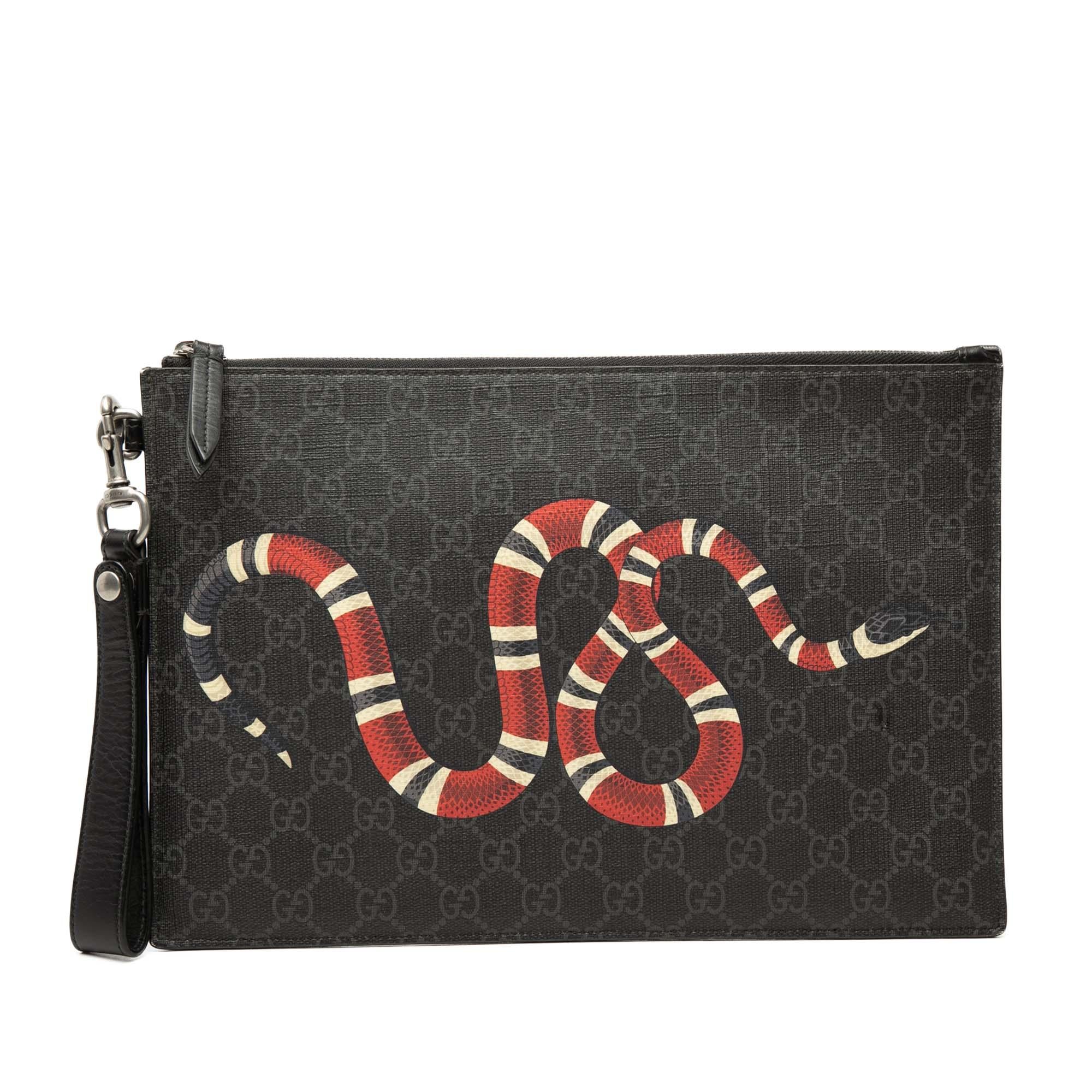 Gucci GG Supreme Kingsnake Clutch