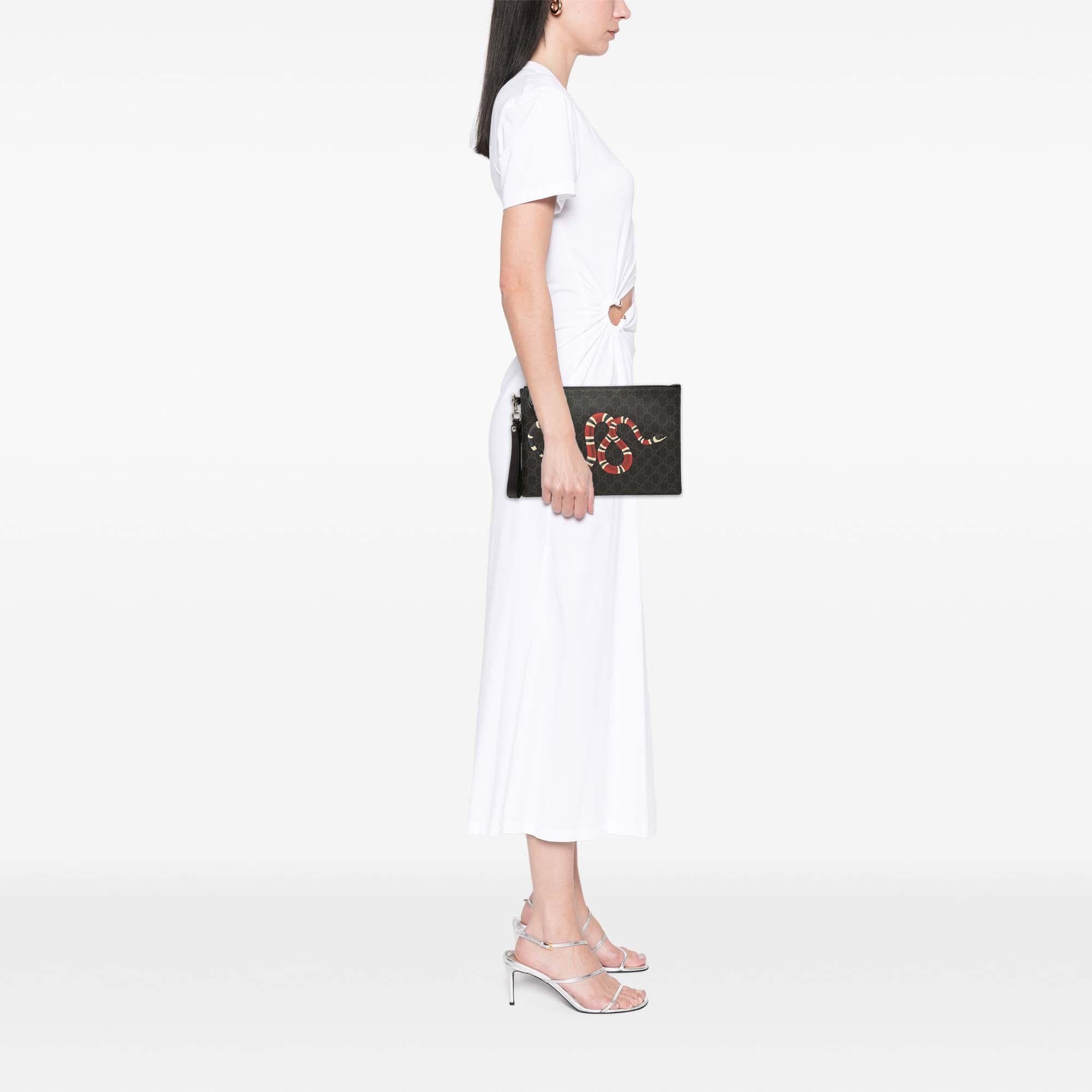 Gucci GG Supreme Kingsnake Clutch