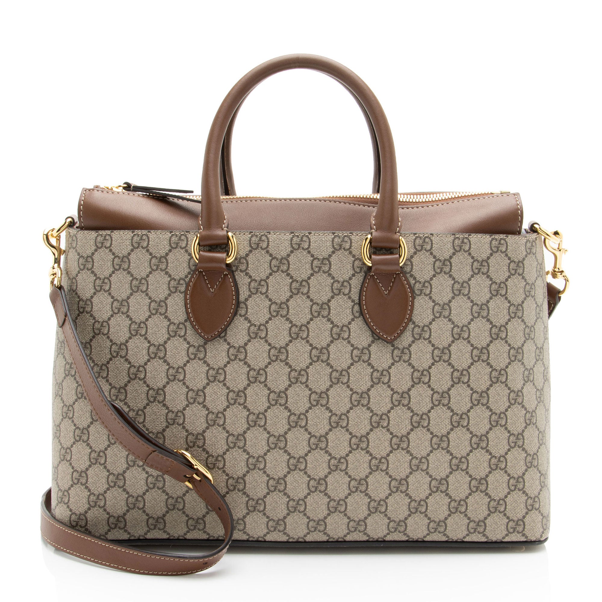 Gucci GG Supreme Large Zip Top Tote