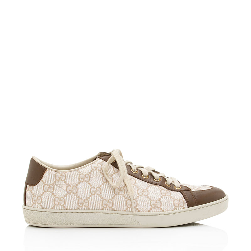Gucci GG Supreme Leather Low Top Sneakers - Size 8.5 / 38.5 (SHF-ynQxjf)