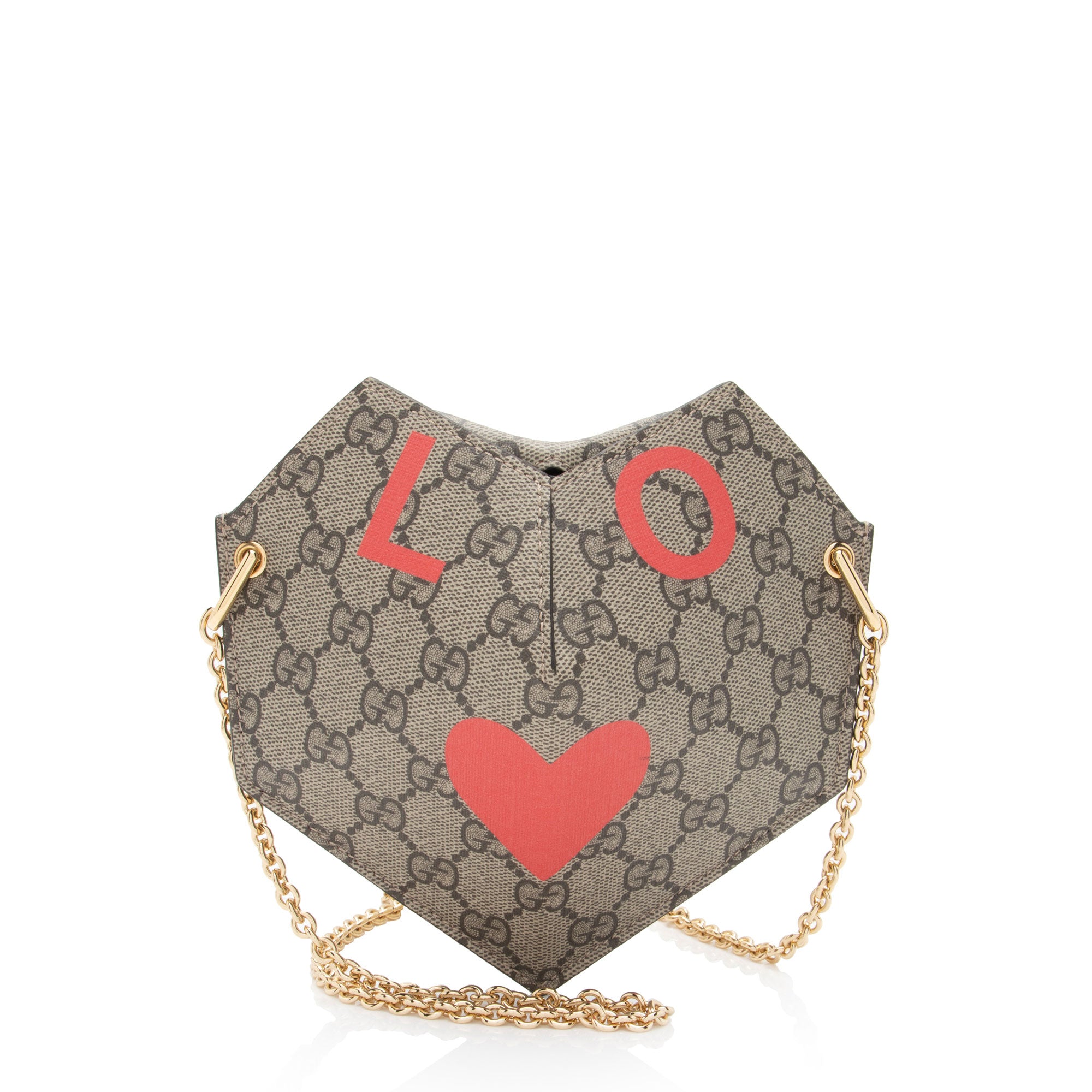 Gucci GG Supreme Love Heart Valentines Mini Crossbody (SHF-vvjySZ)