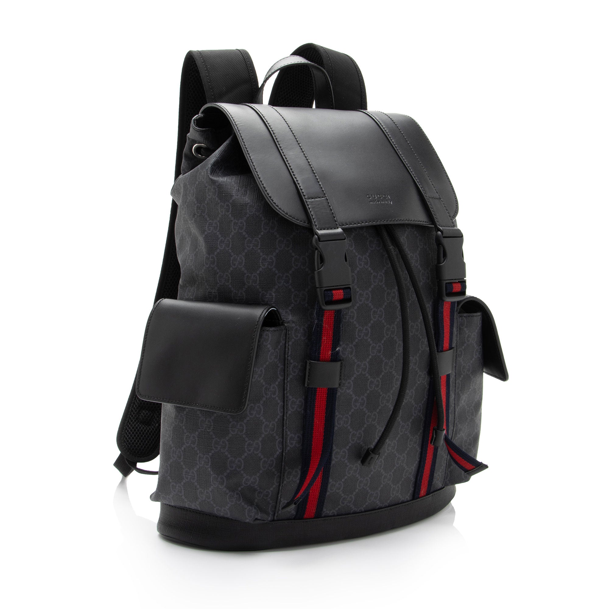 Gucci GG Supreme Medium Flap Backpack (SHF-FgH5FO)