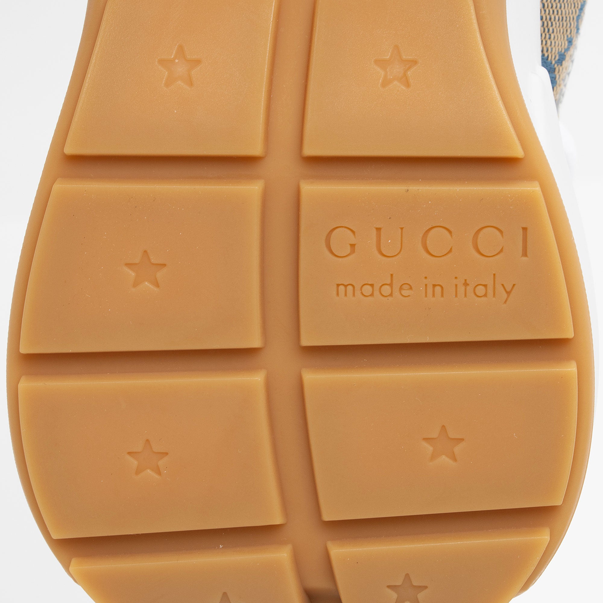 Gucci GG Supreme Mixed Fabric Rhyton Sneakers - Size 6 / 36 (SHF-M6SFO