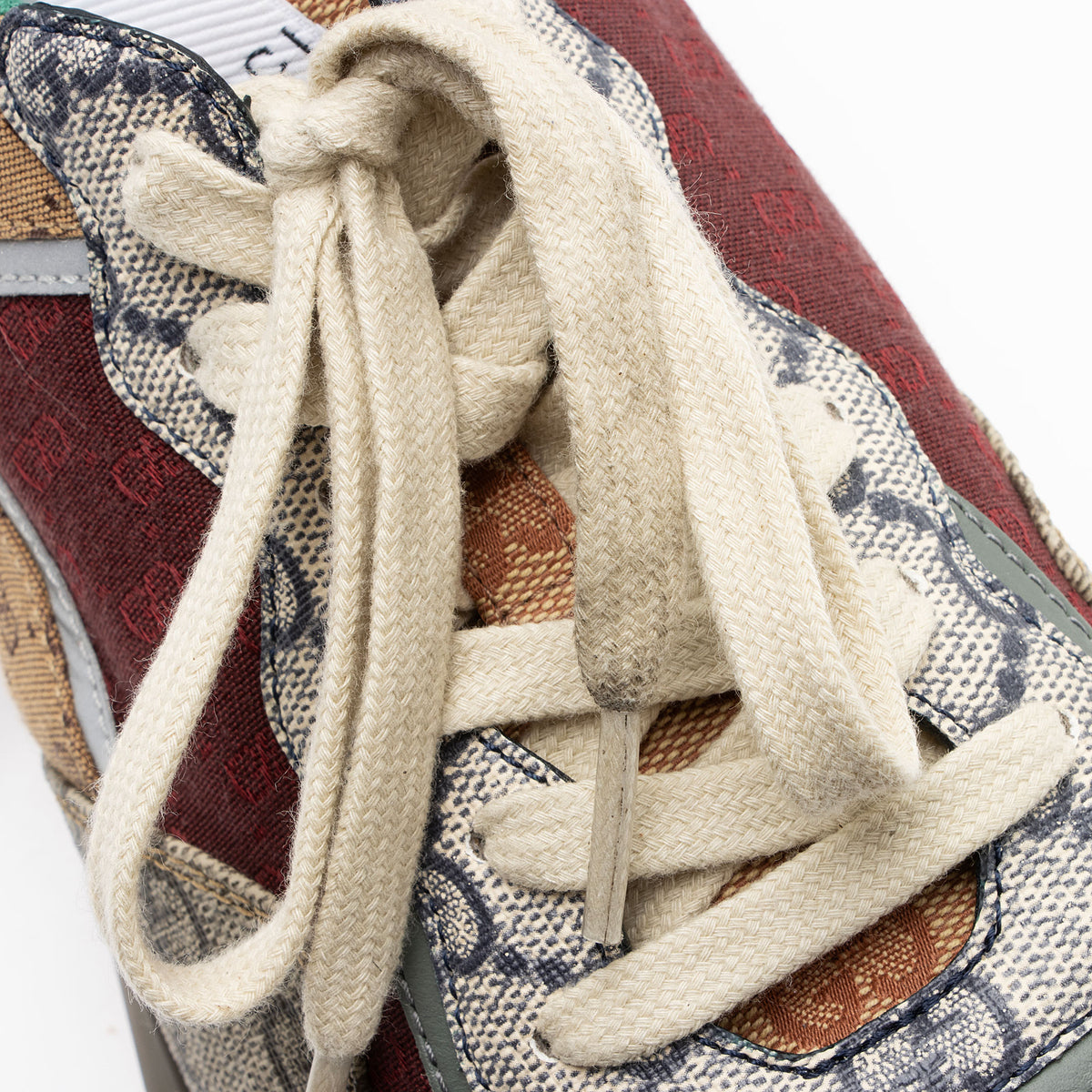 Gucci GG Supreme Mixed Fabric Rhyton Sneakers - Size 8.5 / 38.5 (SHF-Q