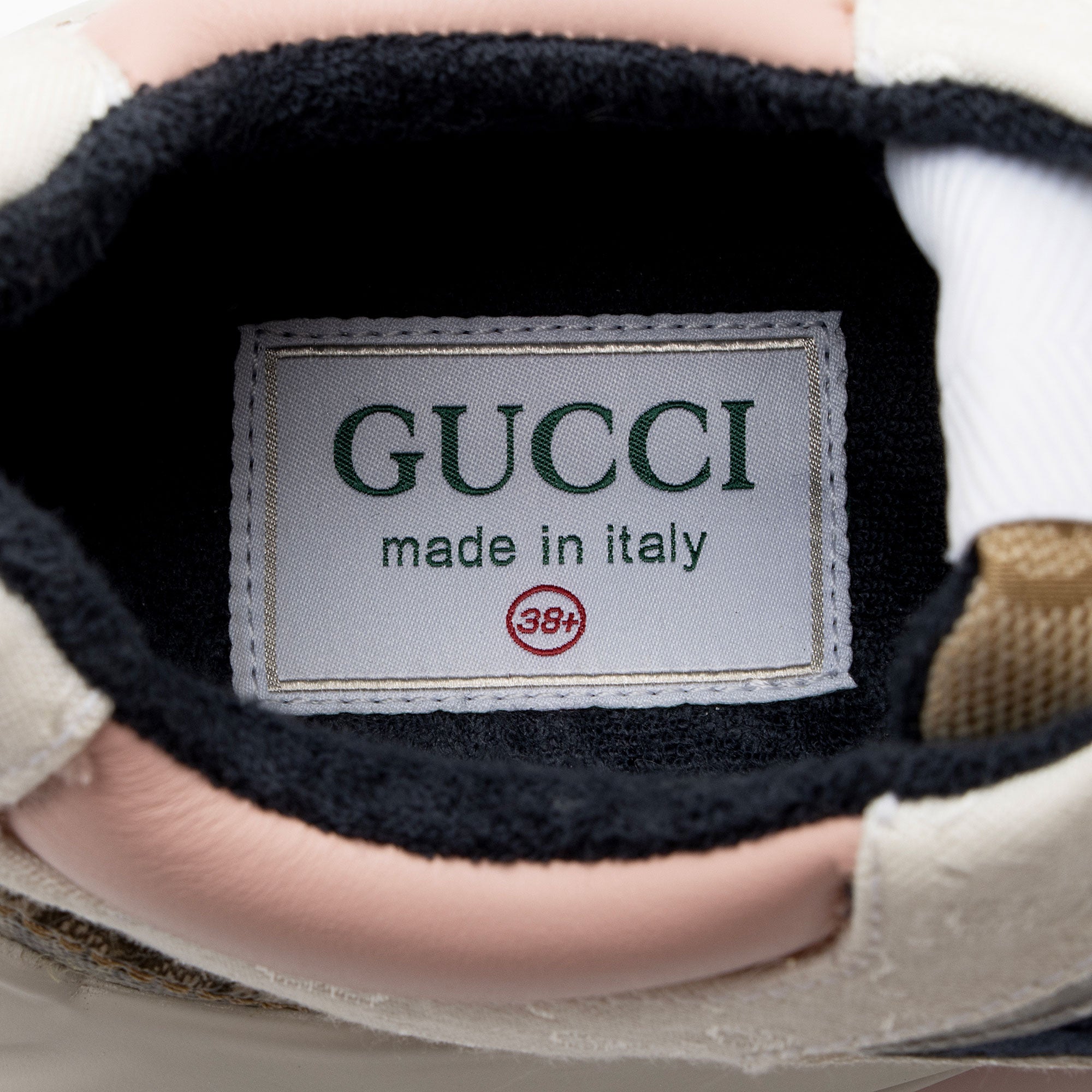 Gucci GG Supreme Mixed Fabric Rhyton Sneakers - Size 8.5 / 38.5 (SHF-P