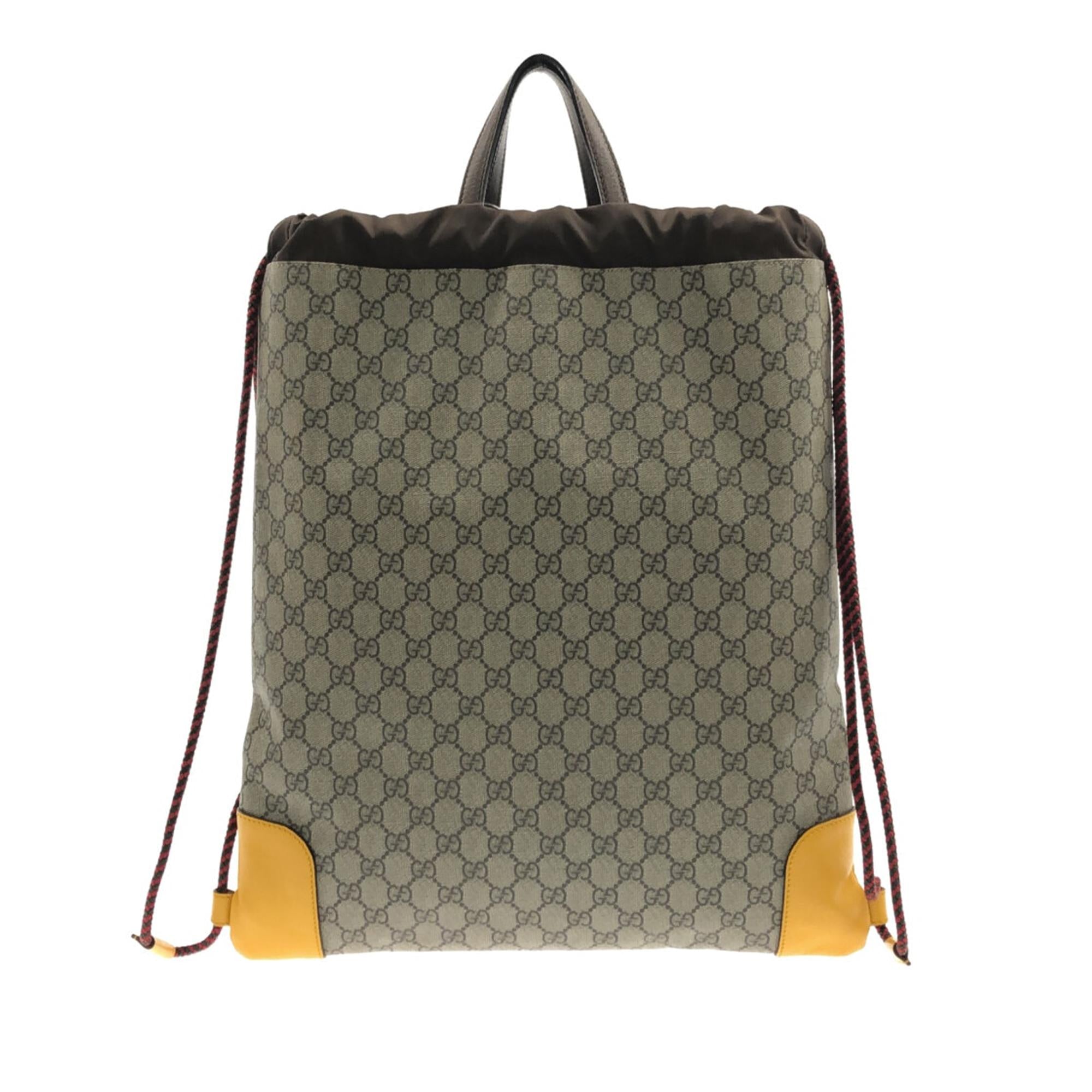 Gucci GG Supreme Neo Vintage Drawstring Backpack (SHG-PM3g2W)