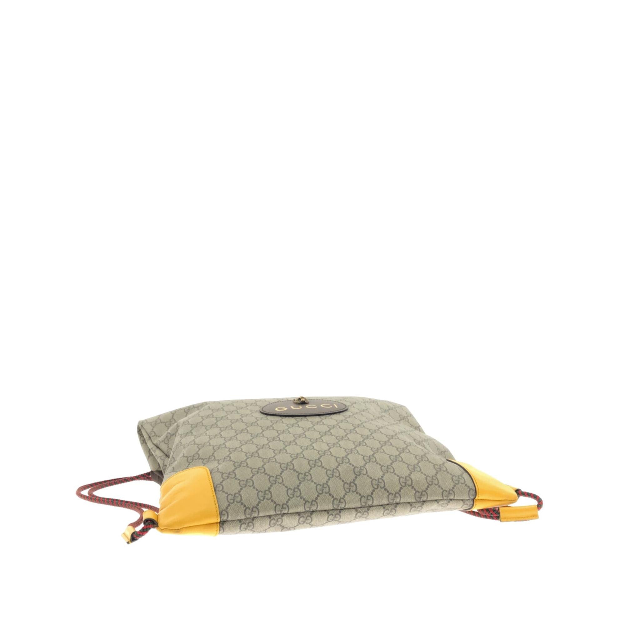 Gucci GG Supreme Neo Vintage Drawstring Backpack (SHG-PM3g2W)