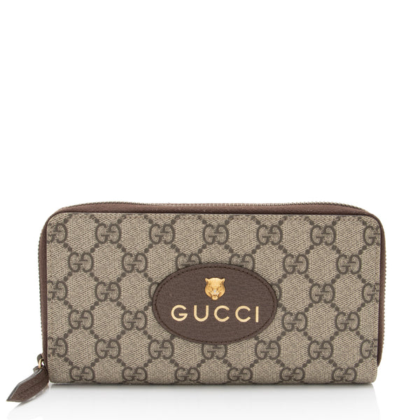 Gucci GG Supreme Neo Vintage Zip Around Wallet (SHF-MLZ3XM)
