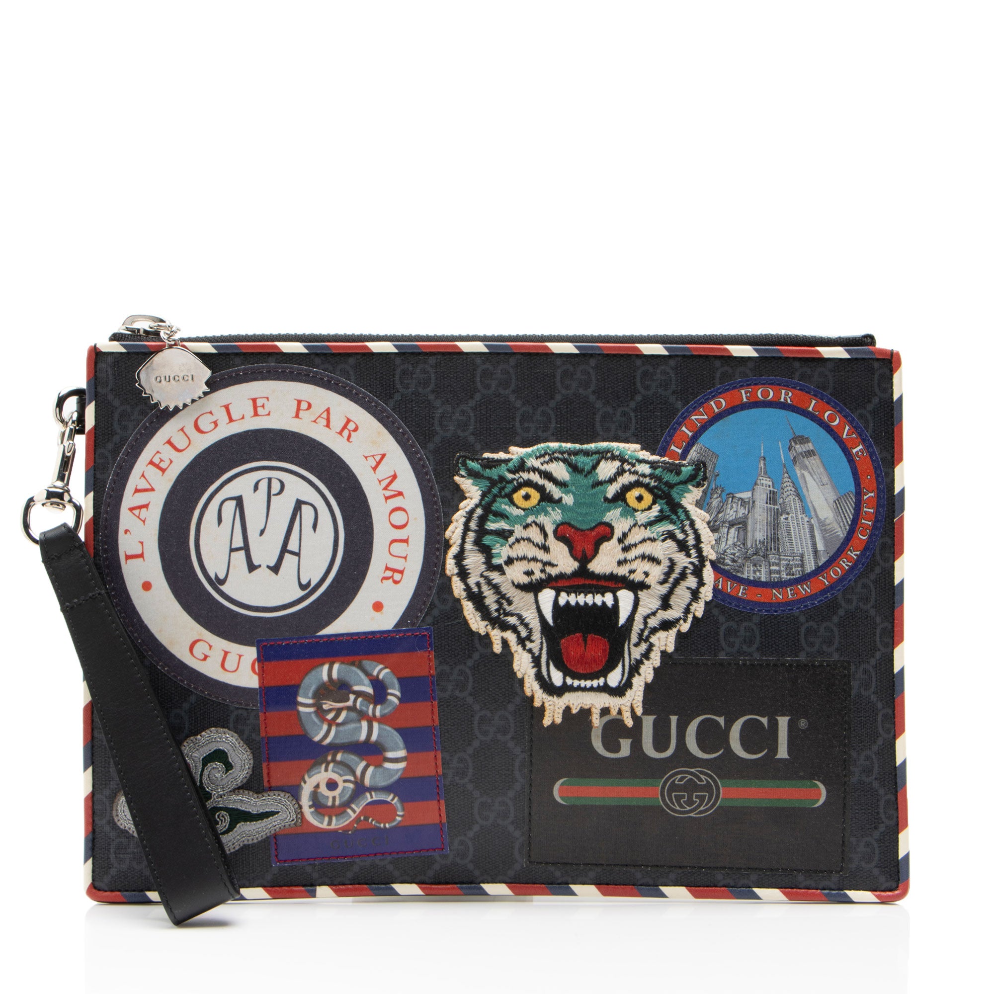 Gucci GG Supreme Night Courrier Clutch