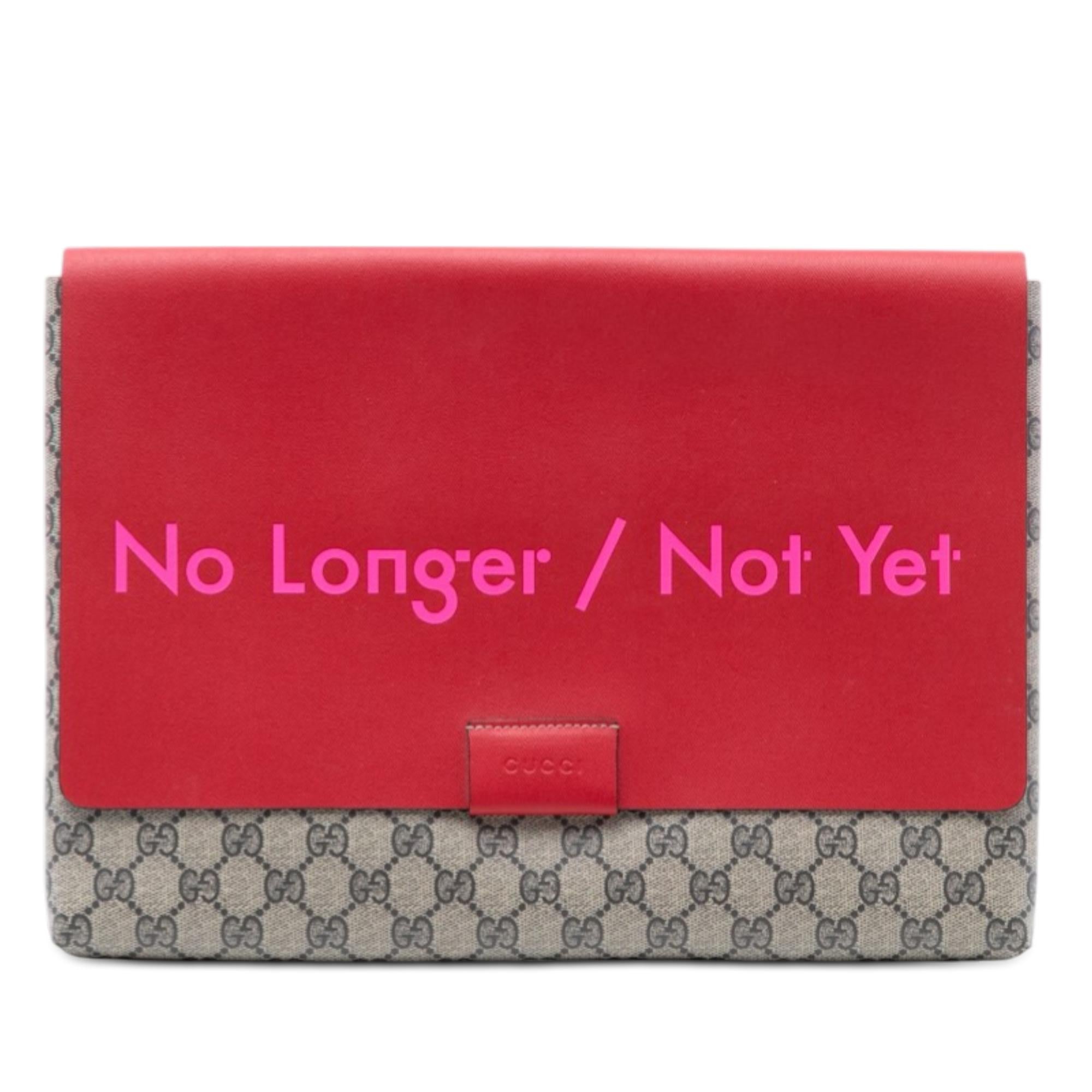 Gucci GG Supreme No Longer Not Yet Clutch