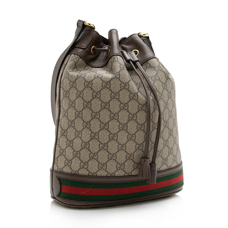 Gucci GG Supreme Ophidia Bucket Bag (SHF-23884)