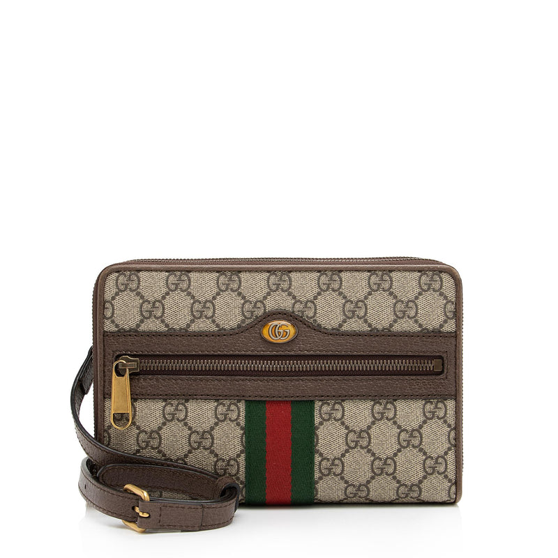 Gucci Double G Zipped Laptop Case in Gray for Men