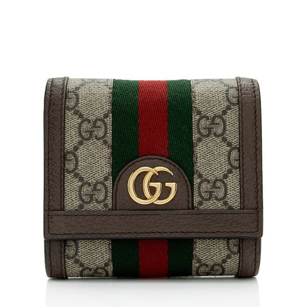 Gucci GG Supreme Ophidia Compact Wallet (SHF-9uyCuf)