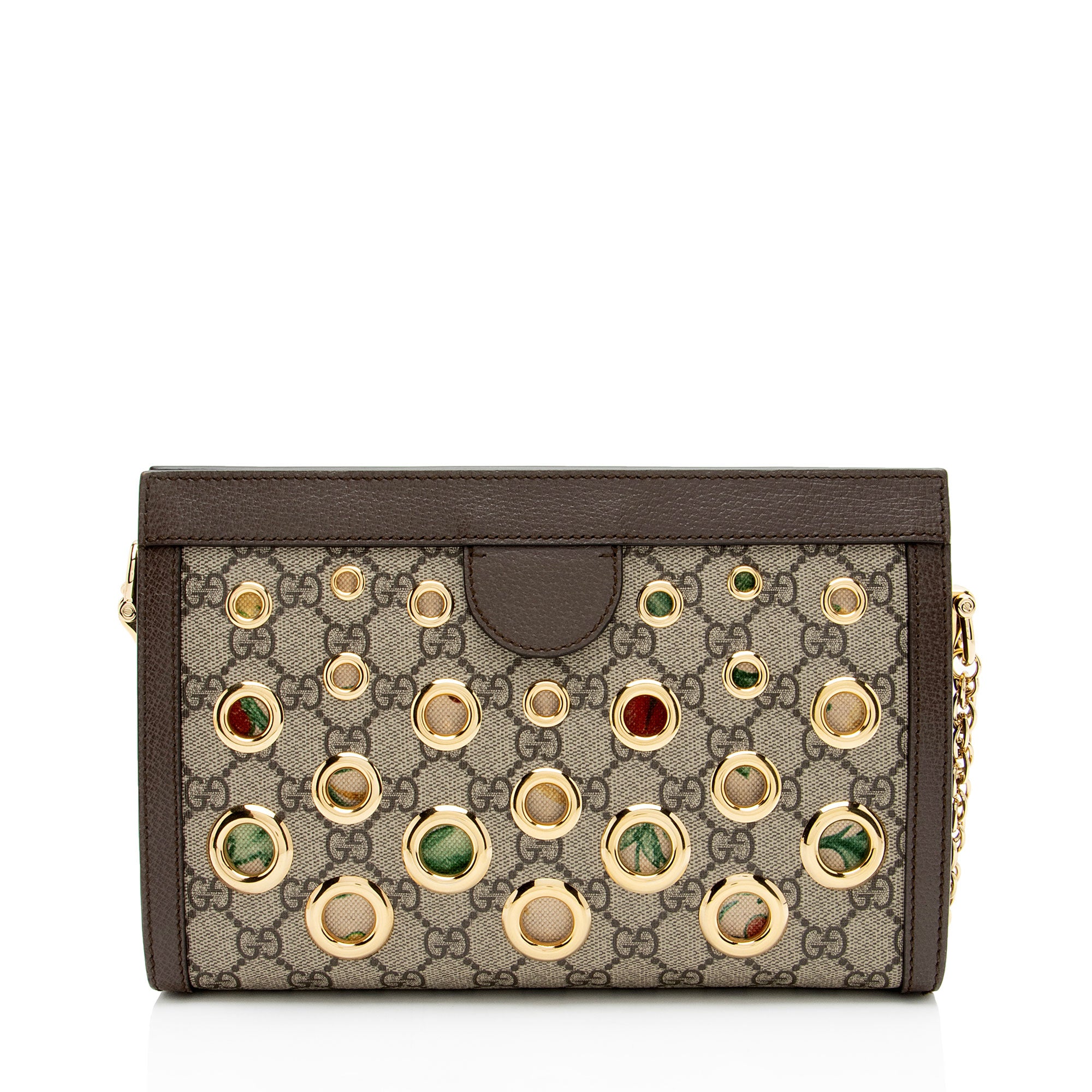 Gucci GG Supreme Ophidia Grommet Medium Chain Shoulder Bag